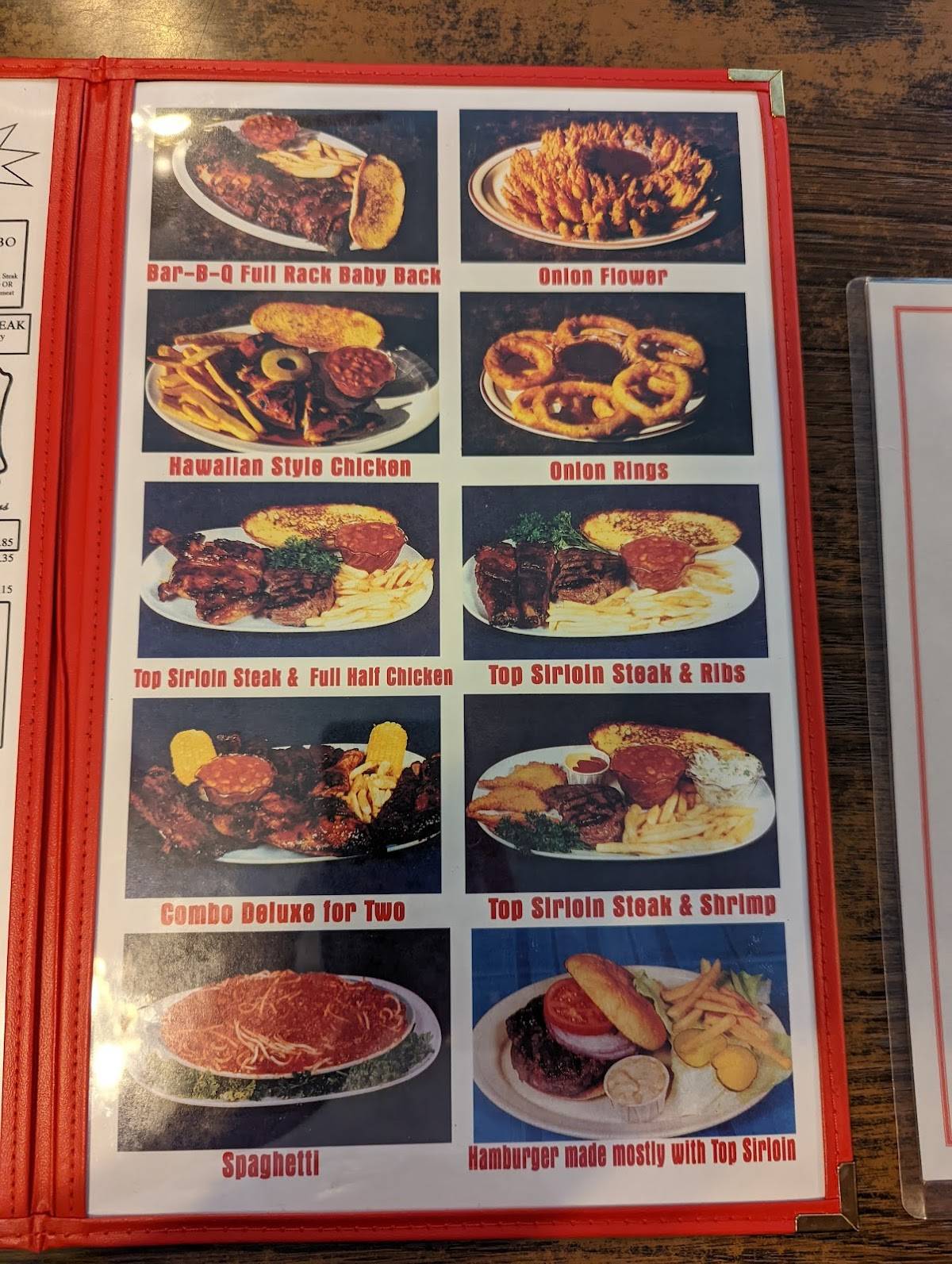 Menu at Chris' & Pitt's Restaurant, Whittier