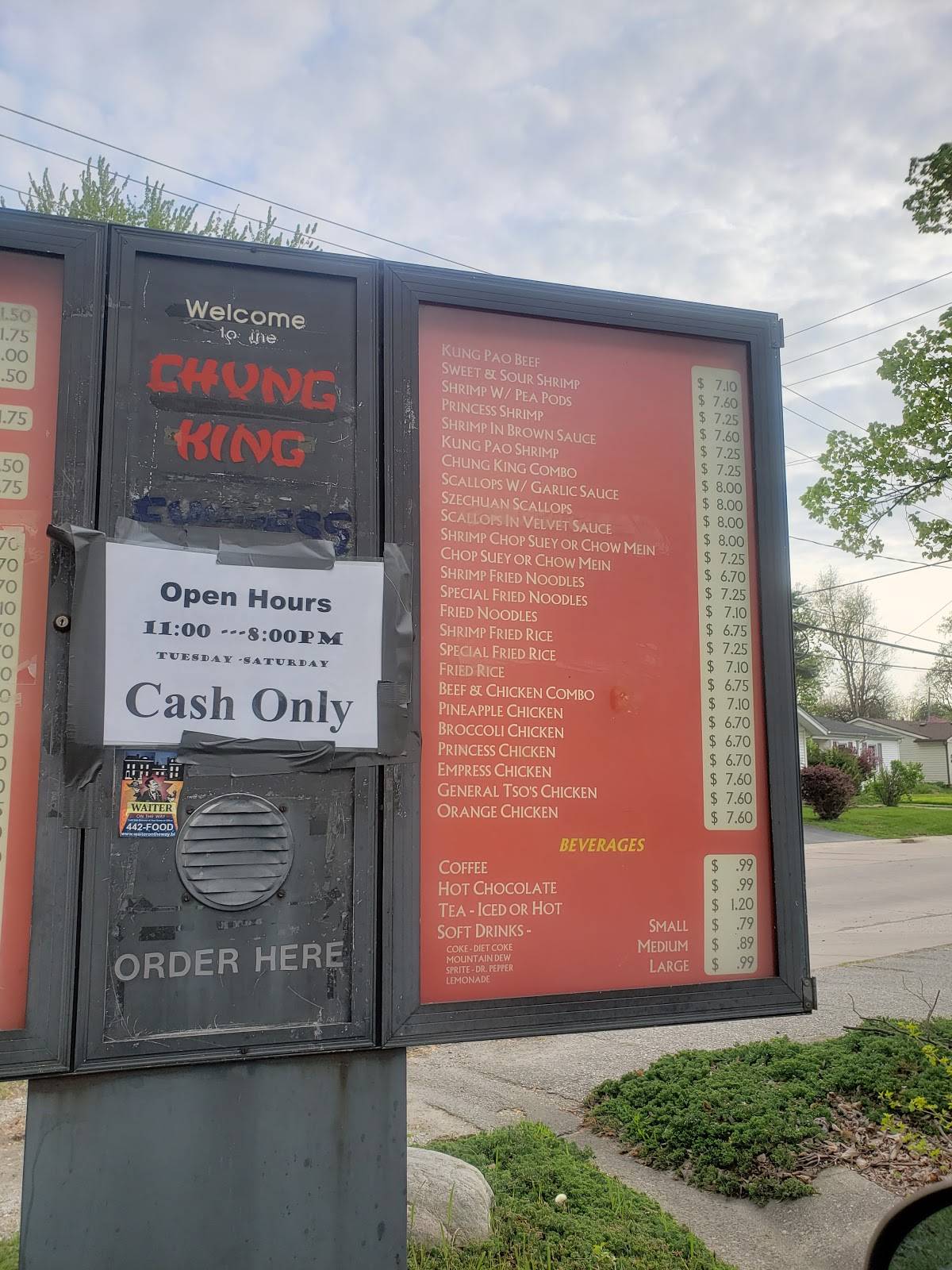 Menu at Chung King Express Gourmet Chinese Food restaurant, Fort Wayne
