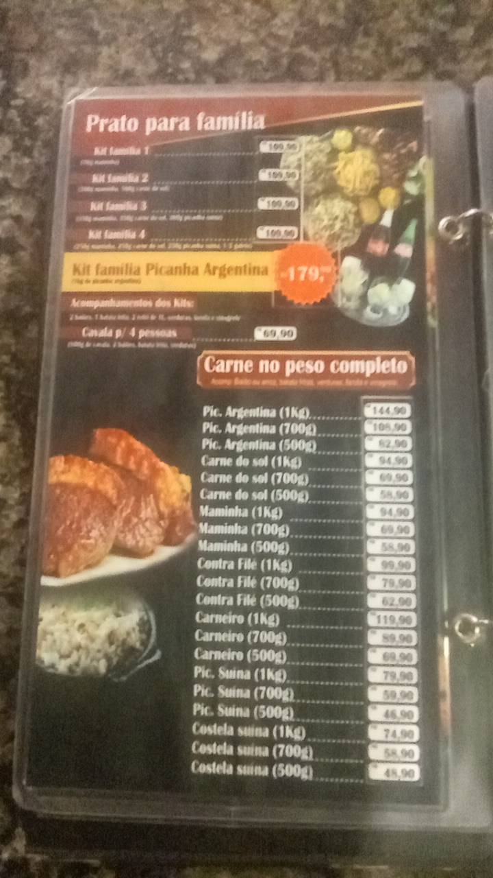 Alicate Grill Churrascaria cardápio