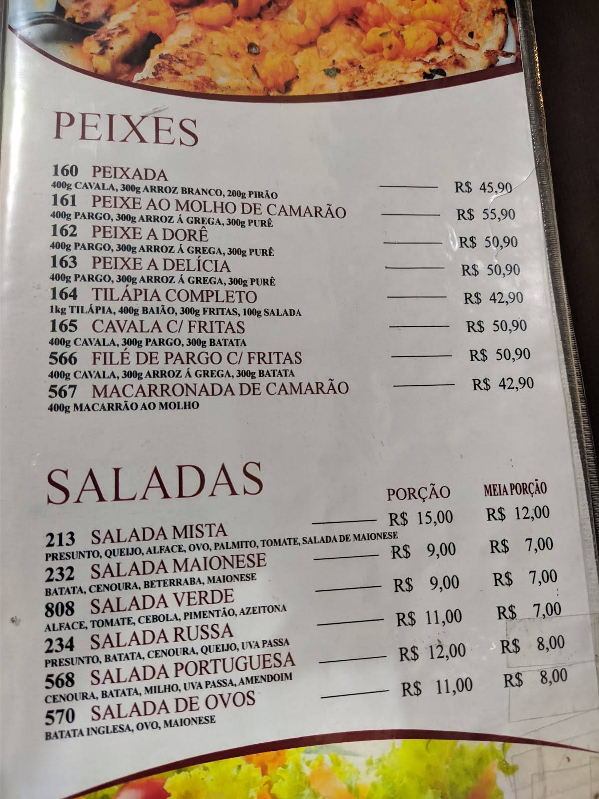 Churrascaria e Pizzaria Ciro Veras cardápio