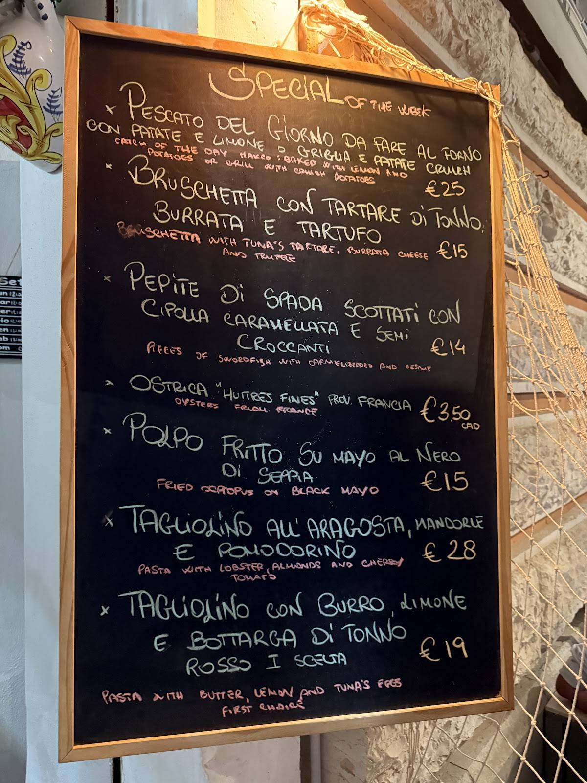 Menu di Ci Vulia 