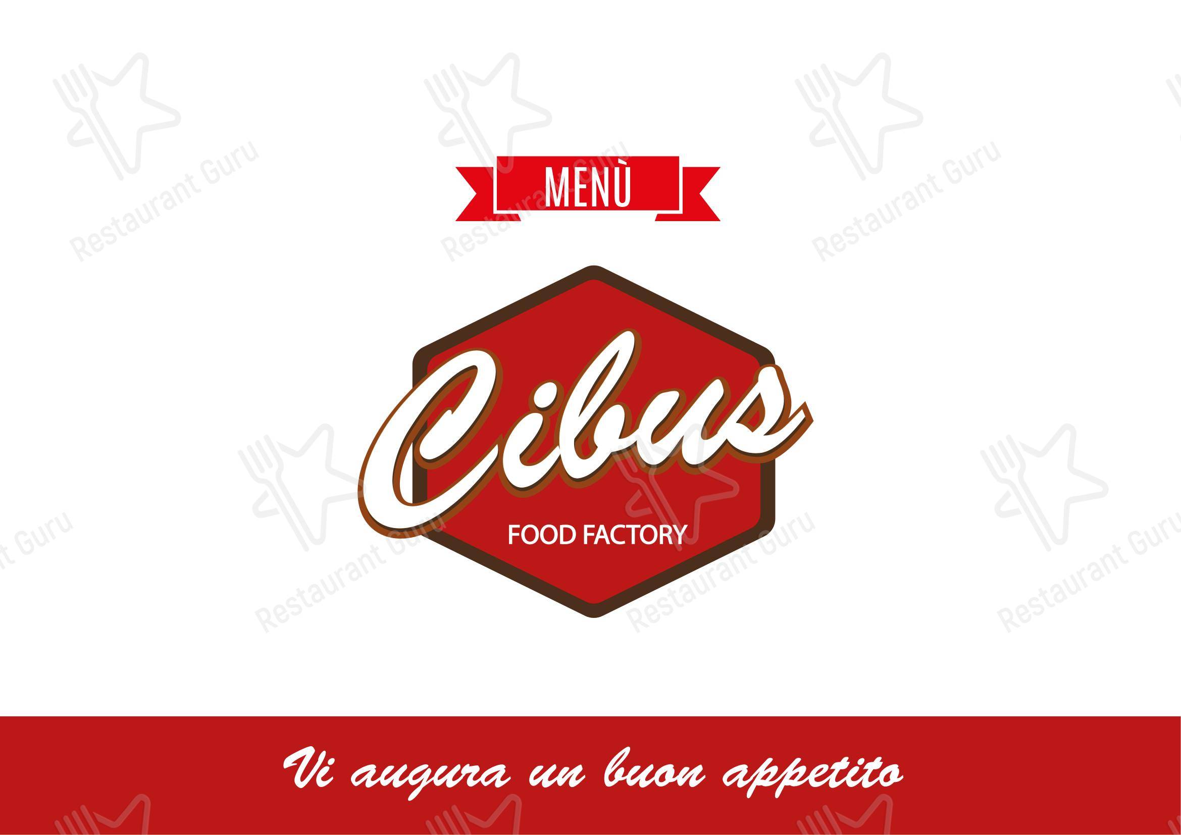 Menu pour Cibus Food Factory - Steak House, Norcineria, Cucina Sicula - Marsala dans Marsala