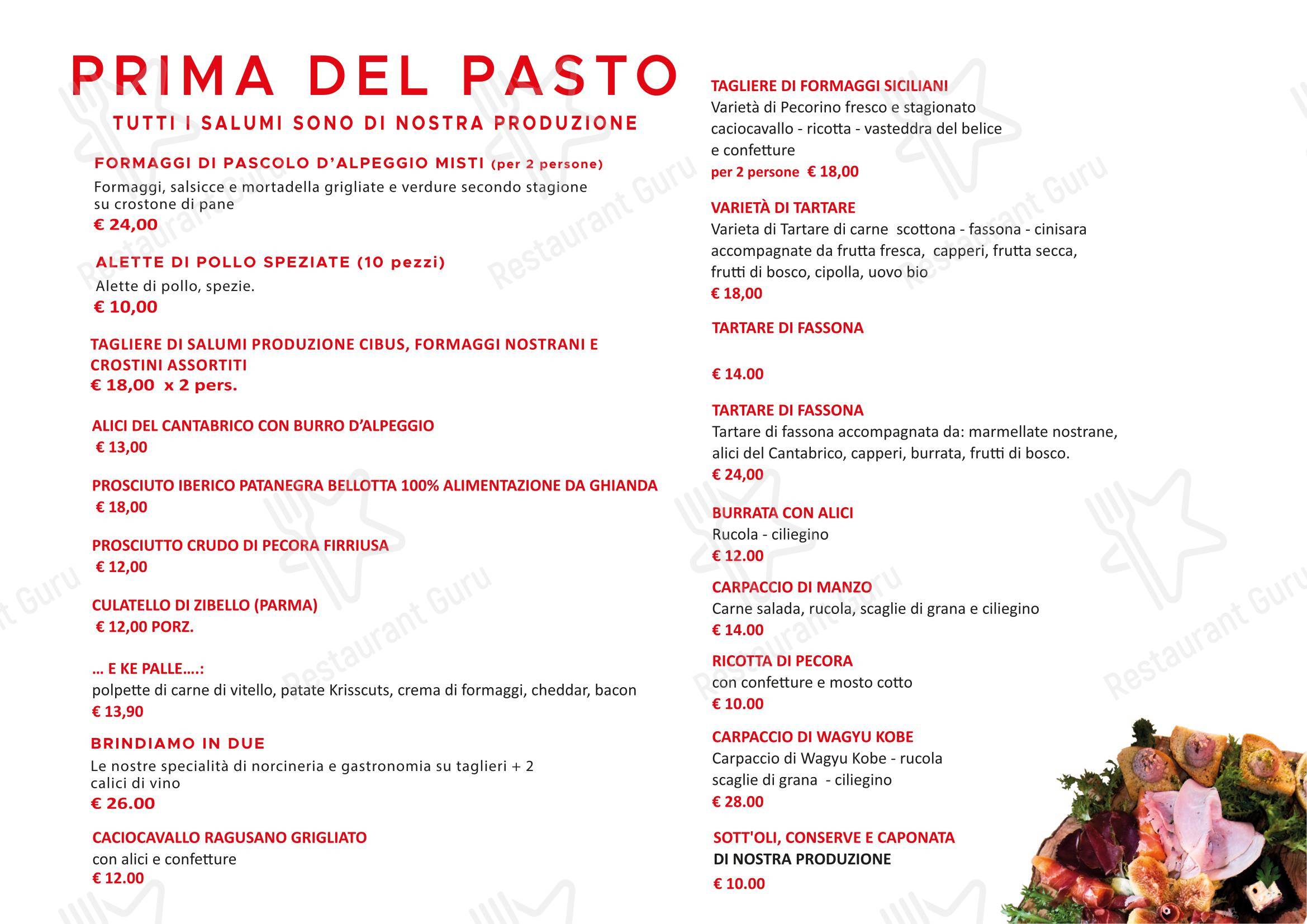 Cibus Food Factory - Steak House, Norcineria, Cucina Sicula - Marsala dans Marsala - Menu