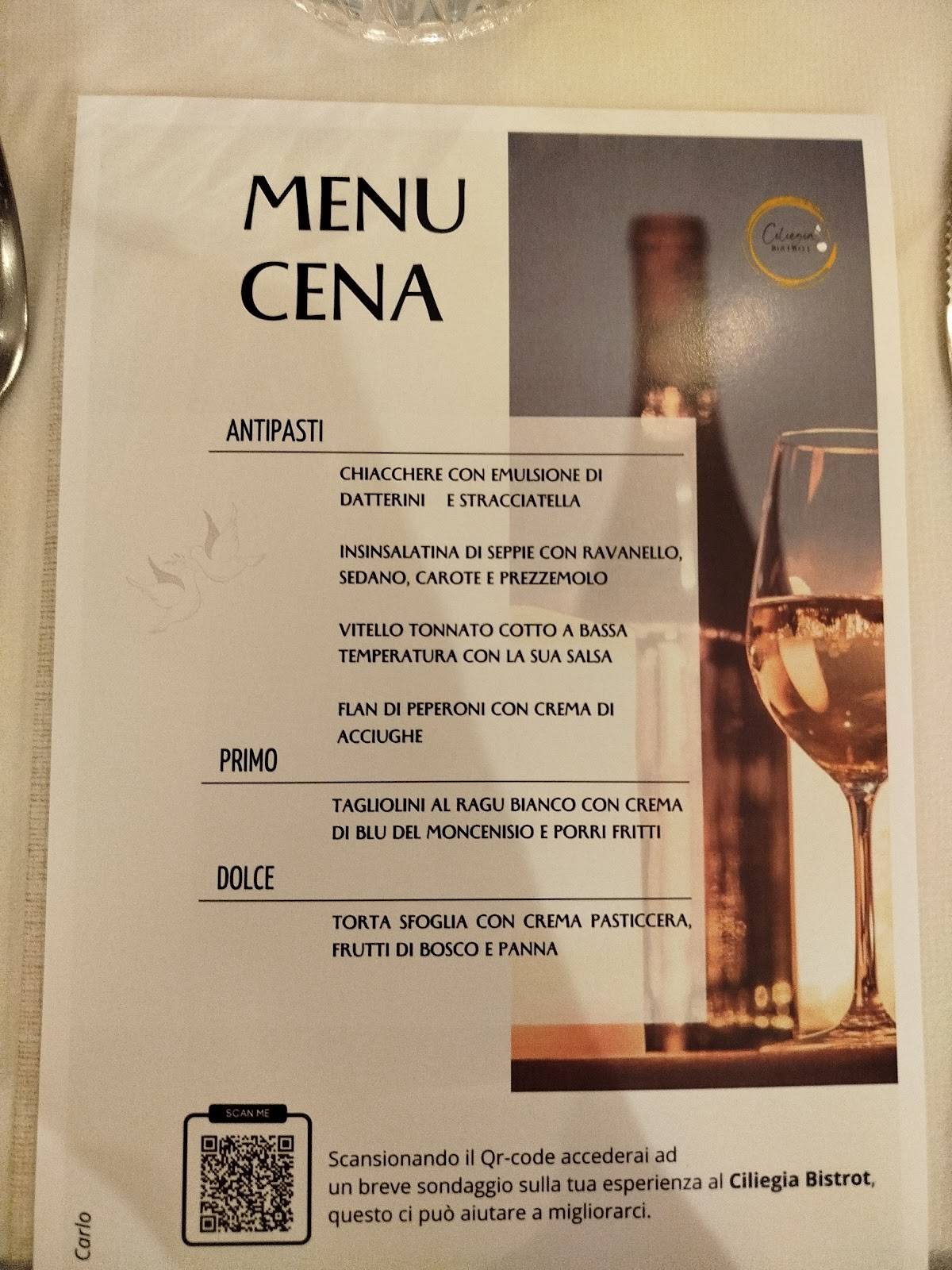 Menu di Ciliegia Bistrot 