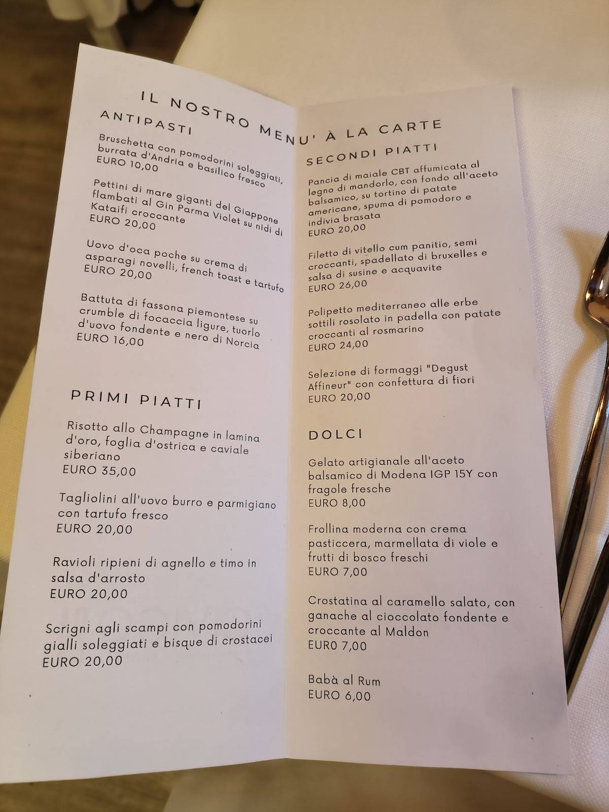 Menu di Civico 24 