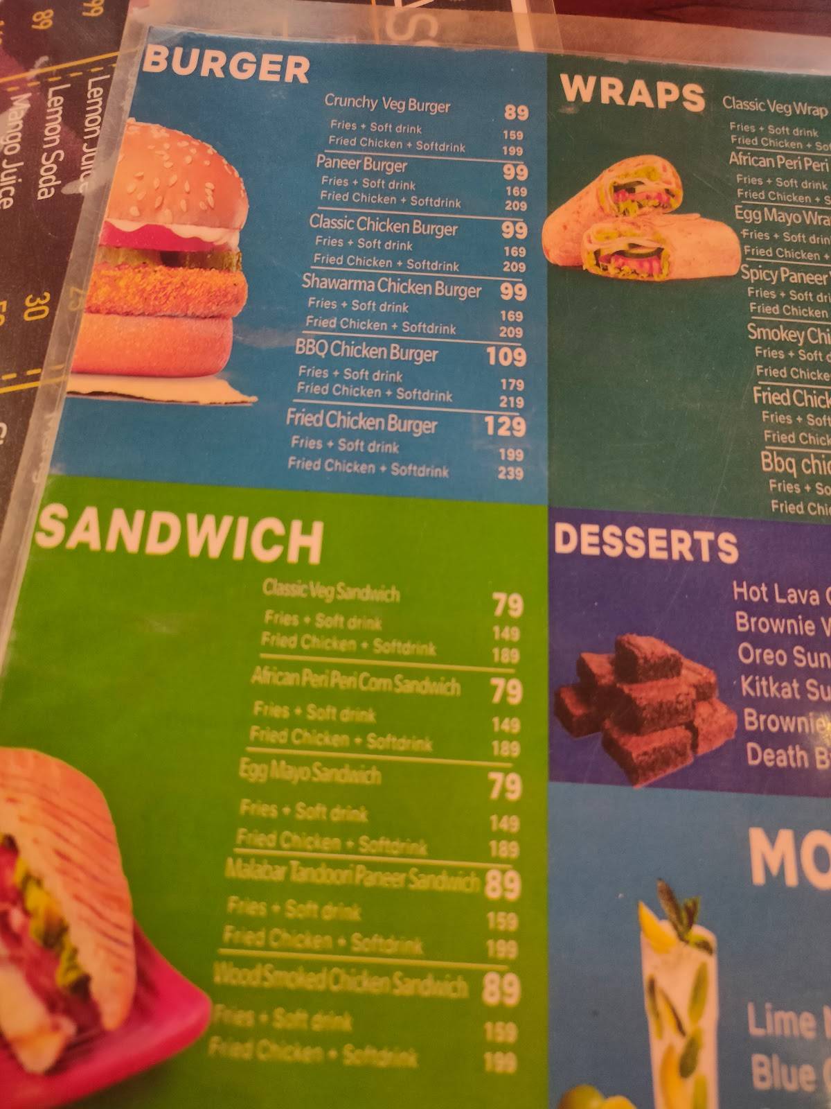 Classic rider cafe menu