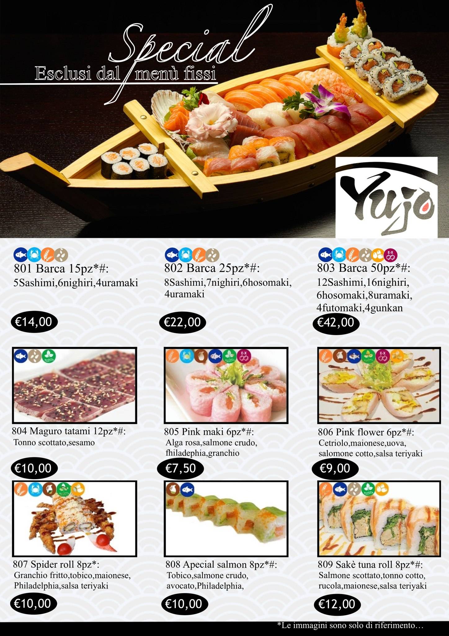 Menu di Yujo Ristorante Giapponese 