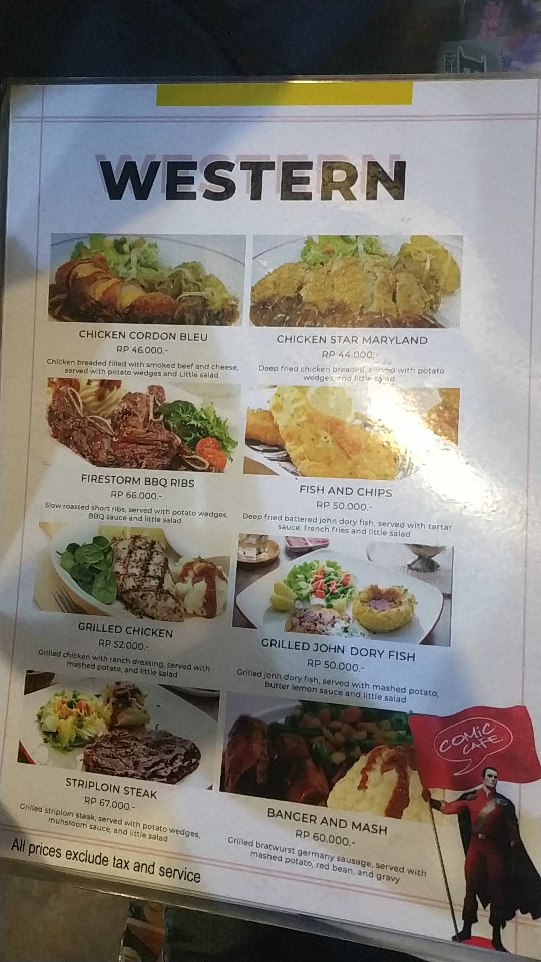 Menu at Comic Cafe, South Jakarta, Jl. Tebet Raya No.53D 3