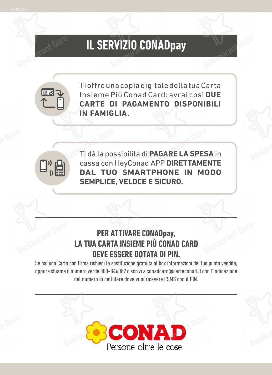 Menu per CONAD CITY ristorante