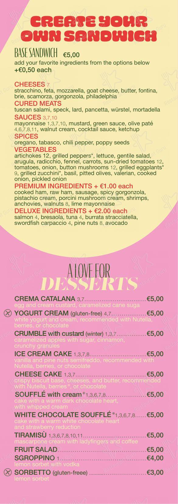 Menu per Contantoamore in Lucca