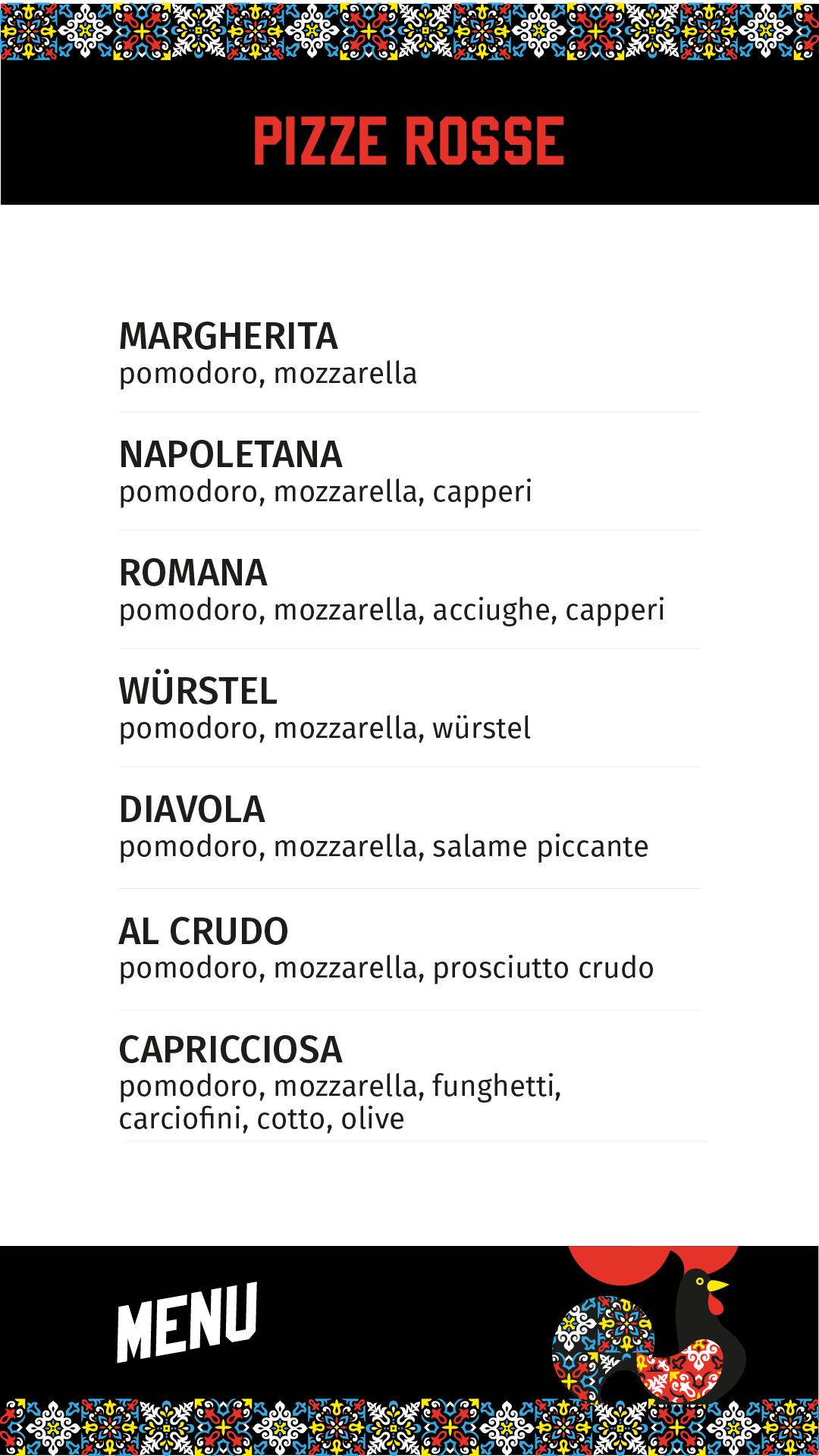 Menu di Le Coq 