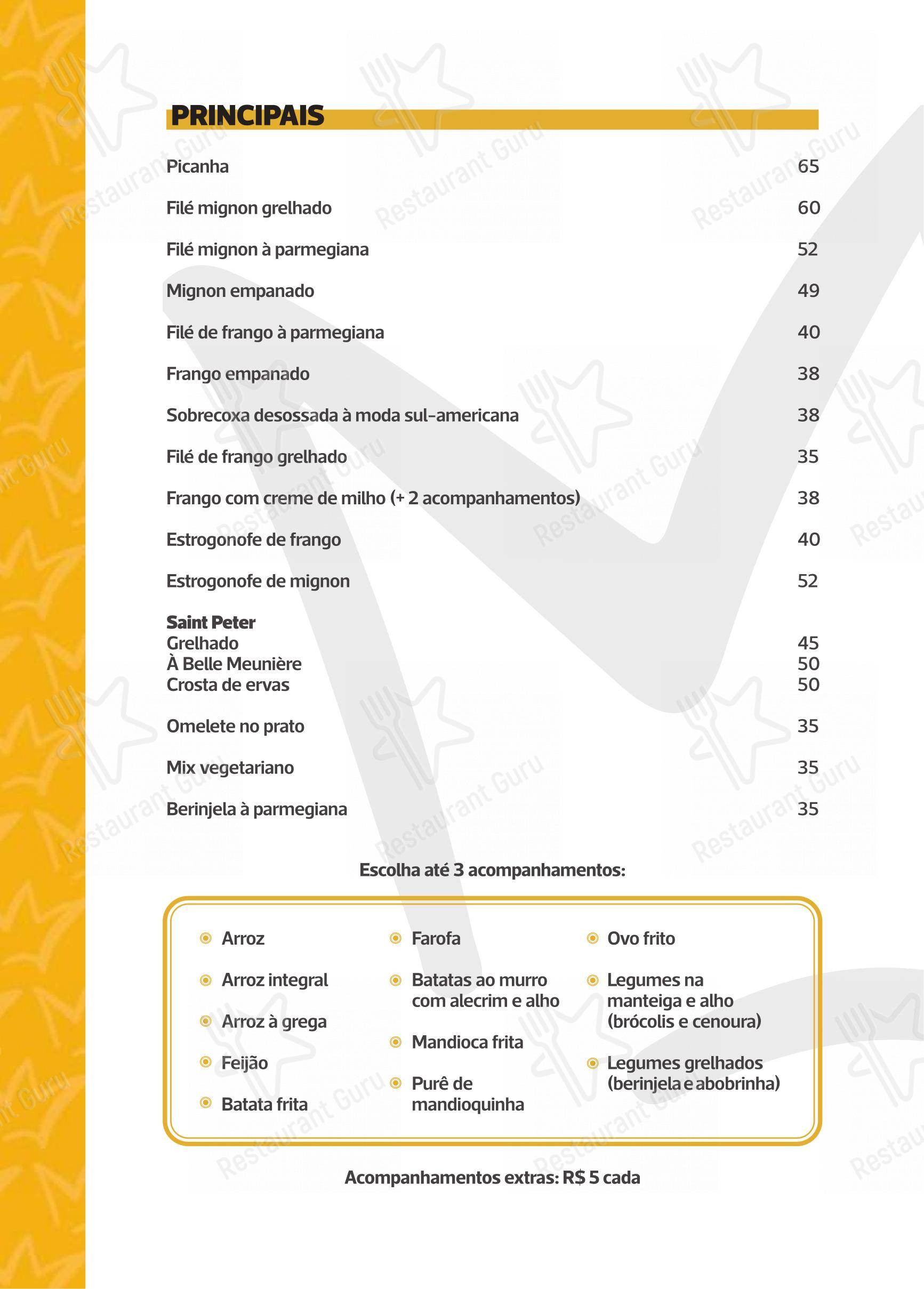 Menu para Coroas 370 em Americana