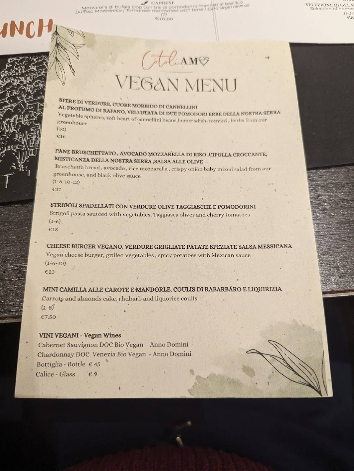 Menu di CotoliAMO 