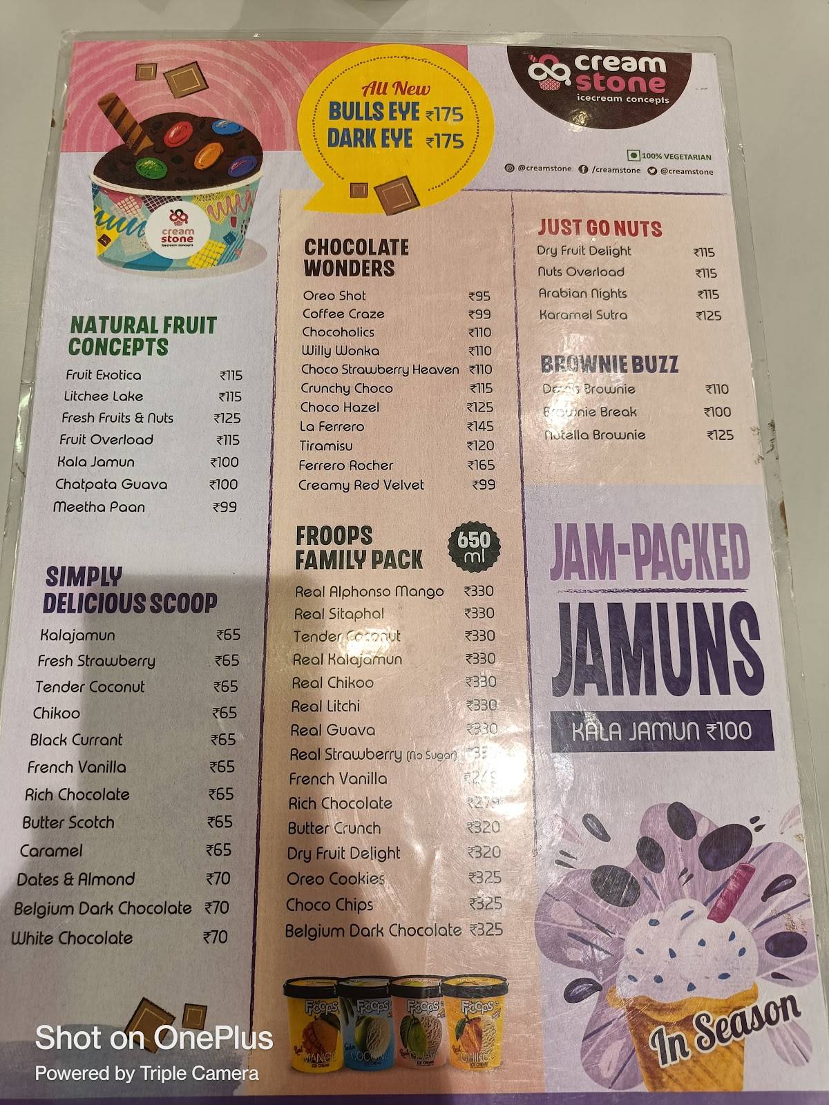 Cream stone ice cream concepts menu