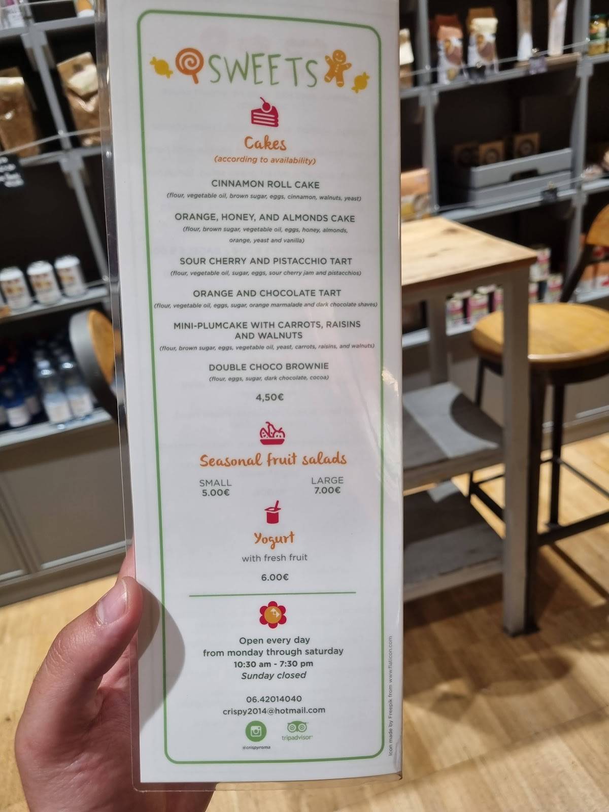 Menu di Crispy – Bio Market 