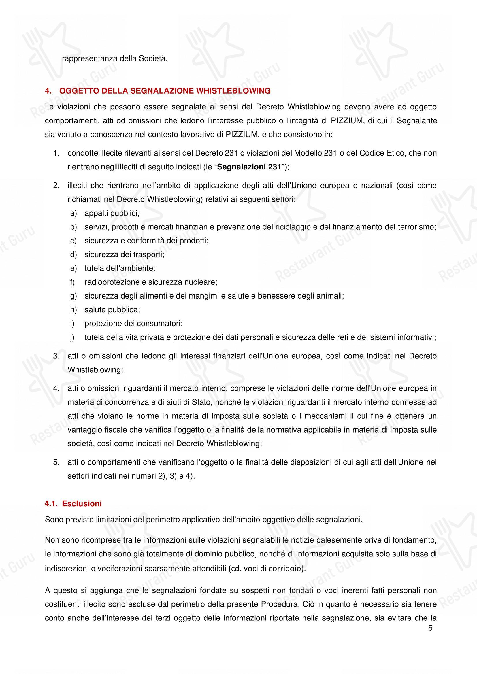 Menu per Crocca - Torino Via Po ristorante