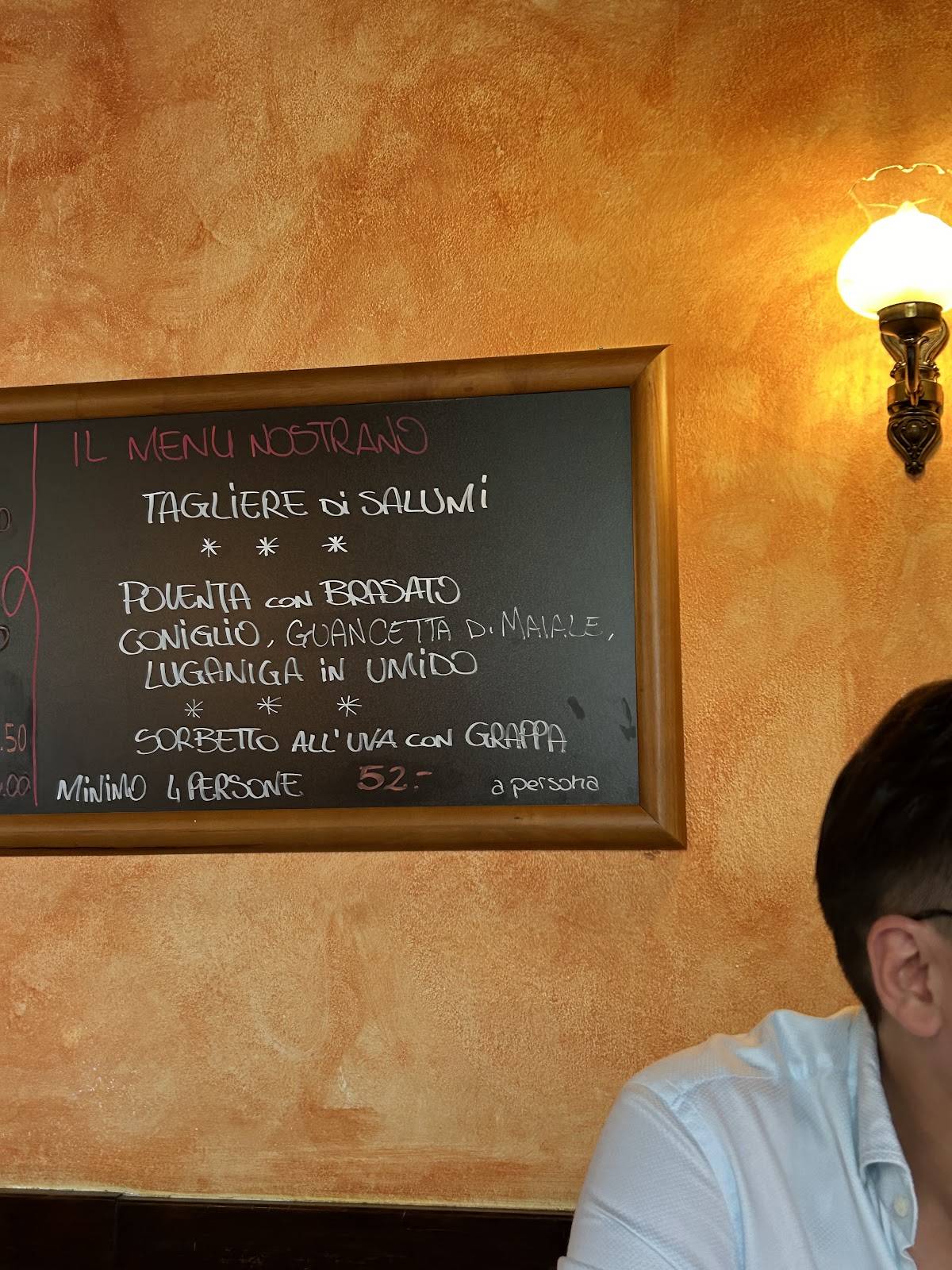 Menu di Crotto dei Tigli 