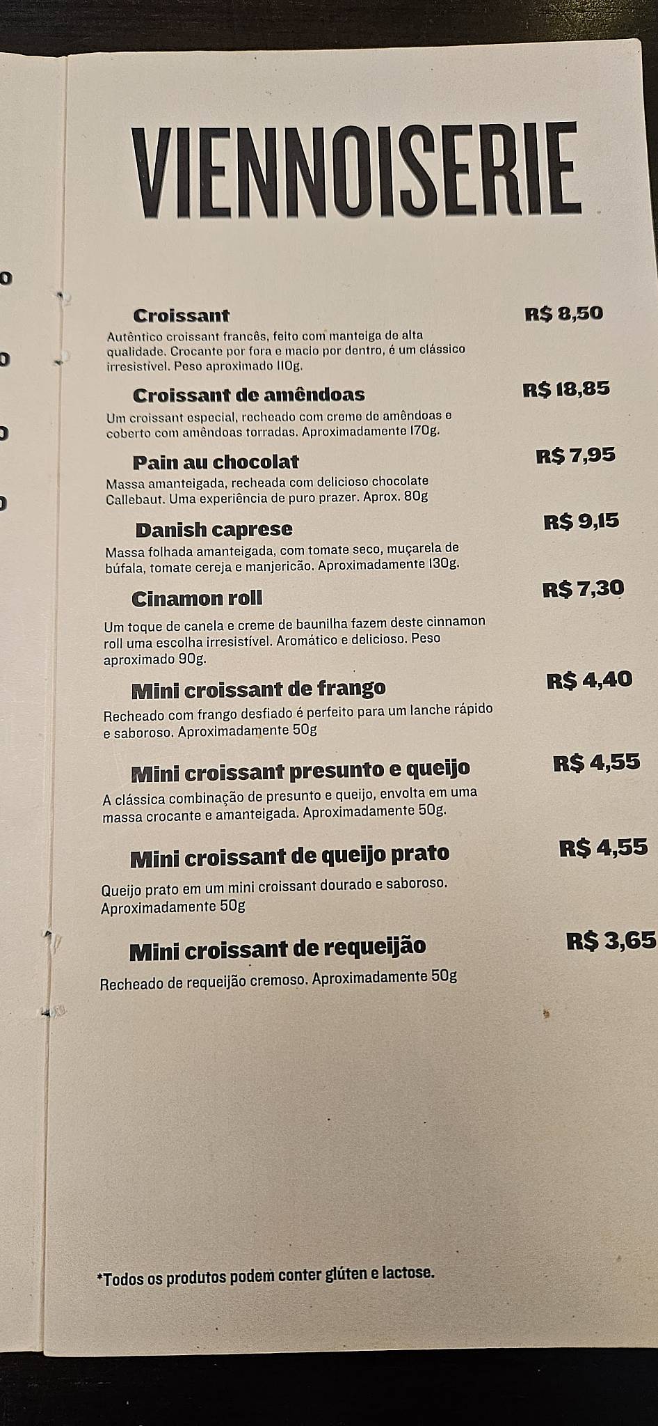 Jauense Confeitaria - Batel cardápio