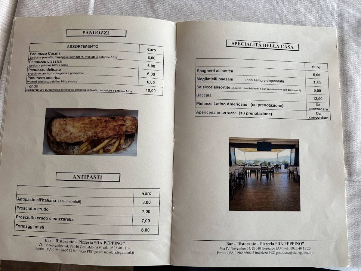 Menu di Da Peppino 