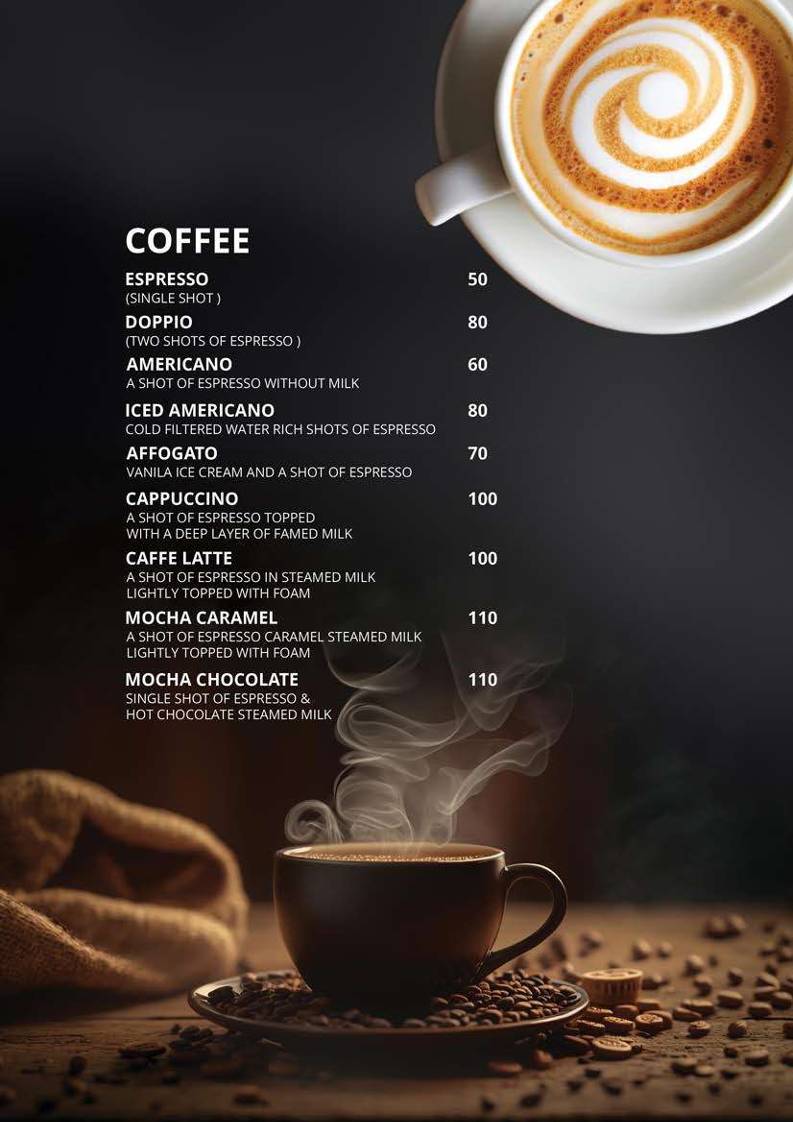 Daily Dose Cafe menu