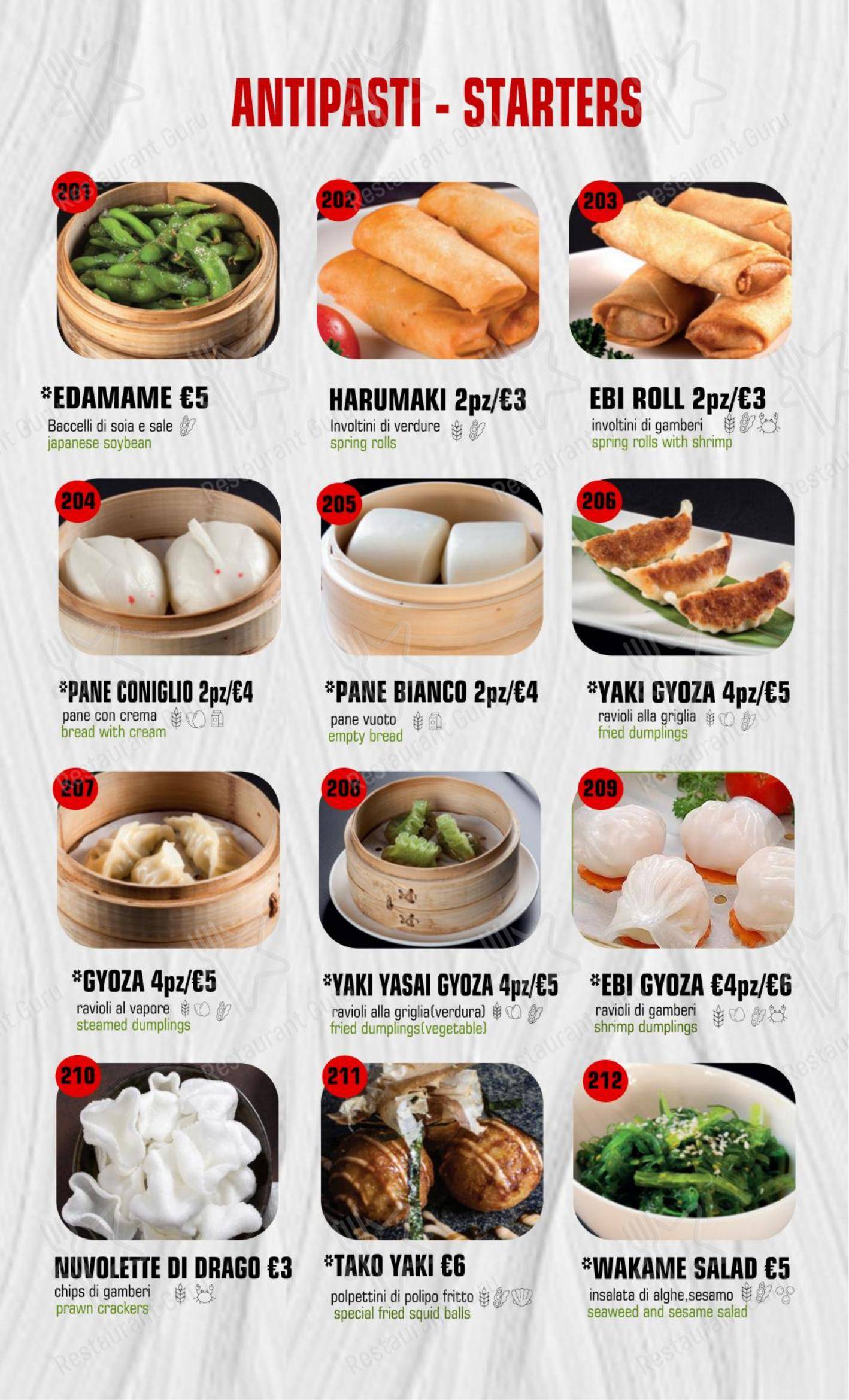 Dakou Sushi Restaurant in Firenze - Menu