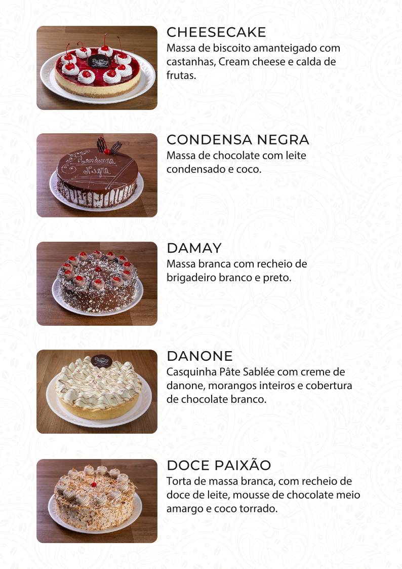 DaMay Café e Confeitaria cardápio