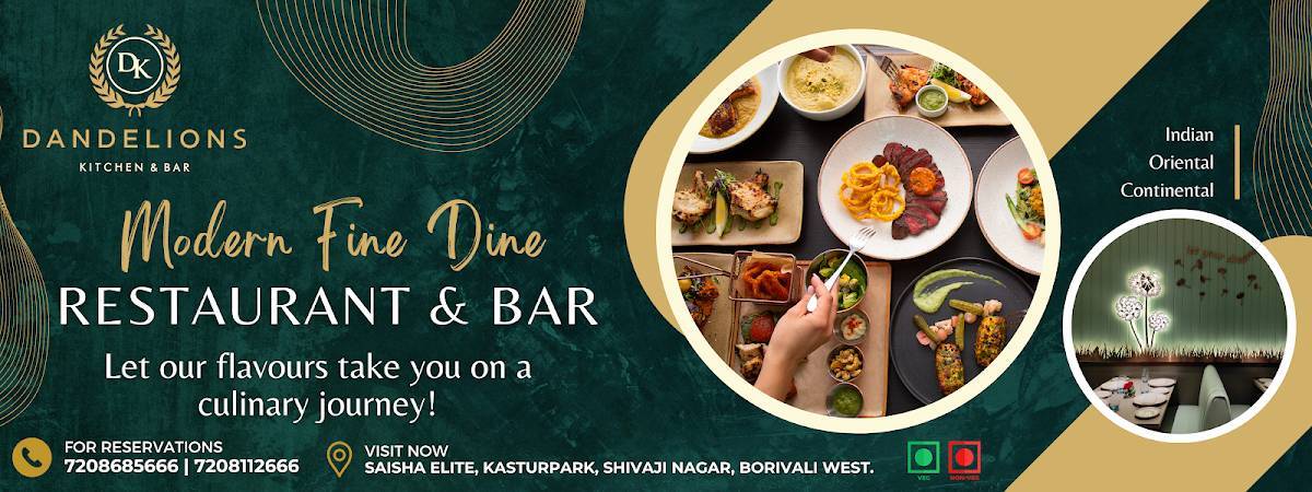 Dandelions Kitchen & Bar menu