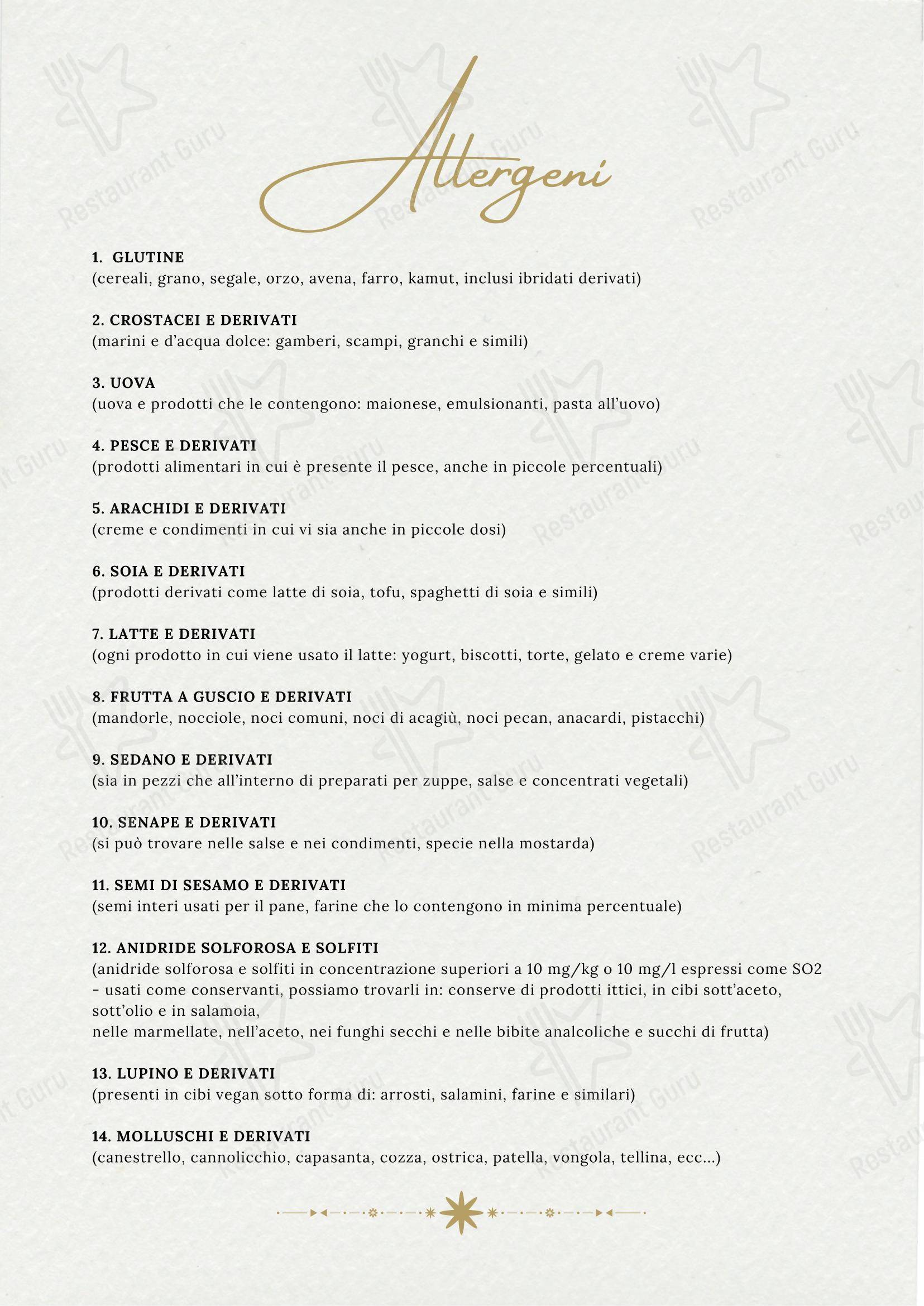 Menu di DeM Pavia - Ristorante e Lounge Bar - Основное меню