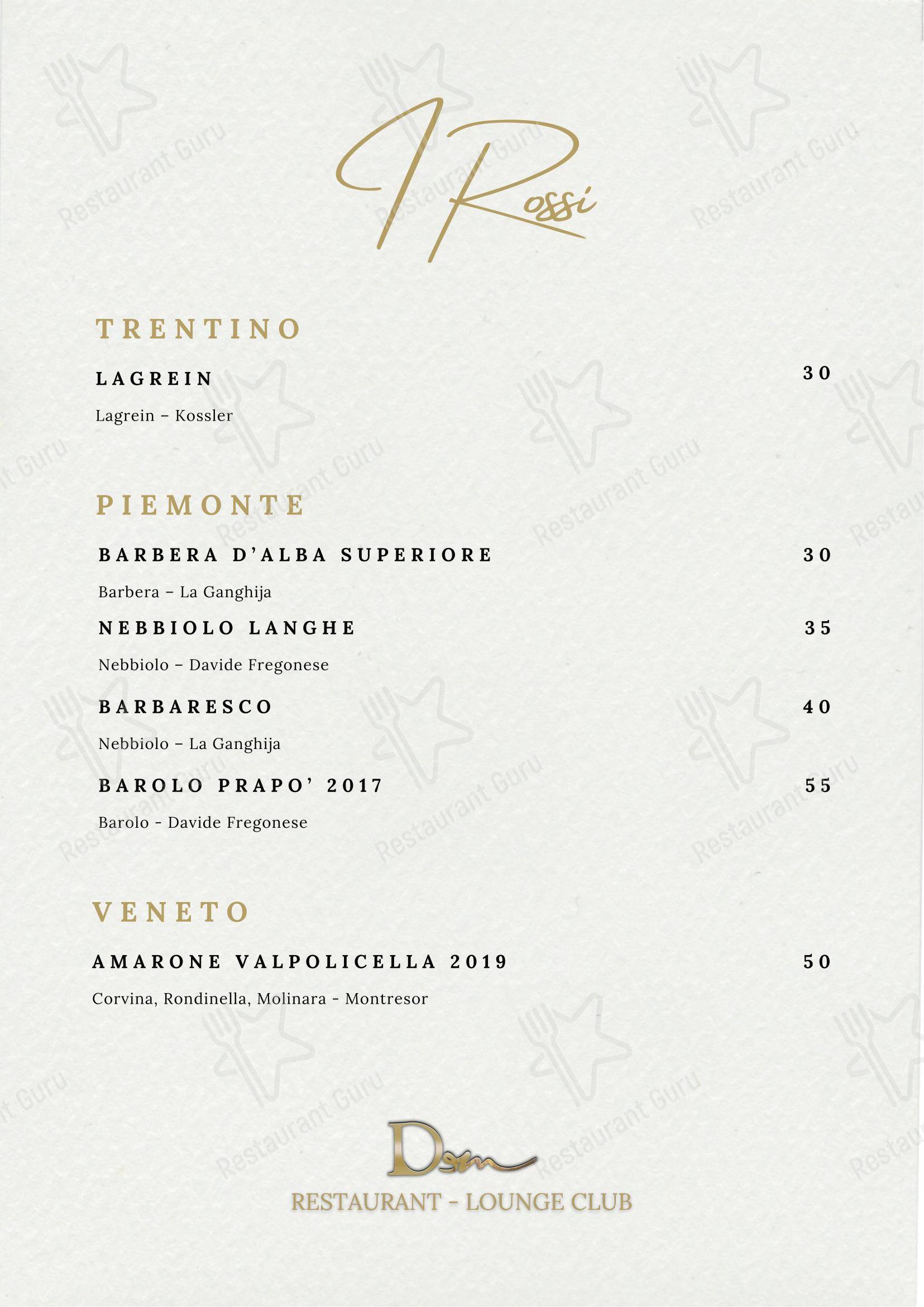 DeM Pavia - Ristorante e Lounge Bar in Pavia - Dinner Menu