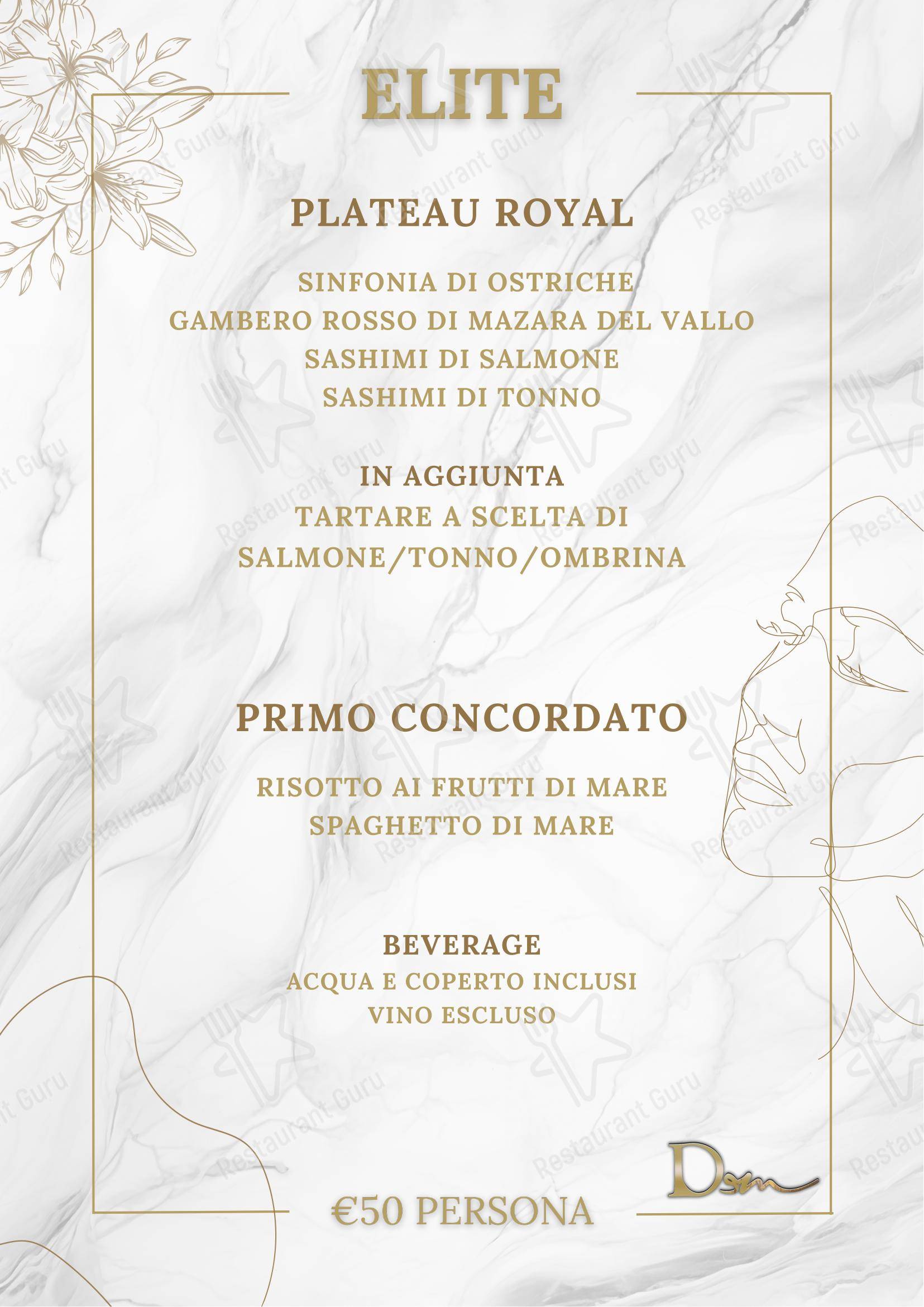 Menu di DeM Pavia - Ristorante e Lounge Bar - Lunch Menu