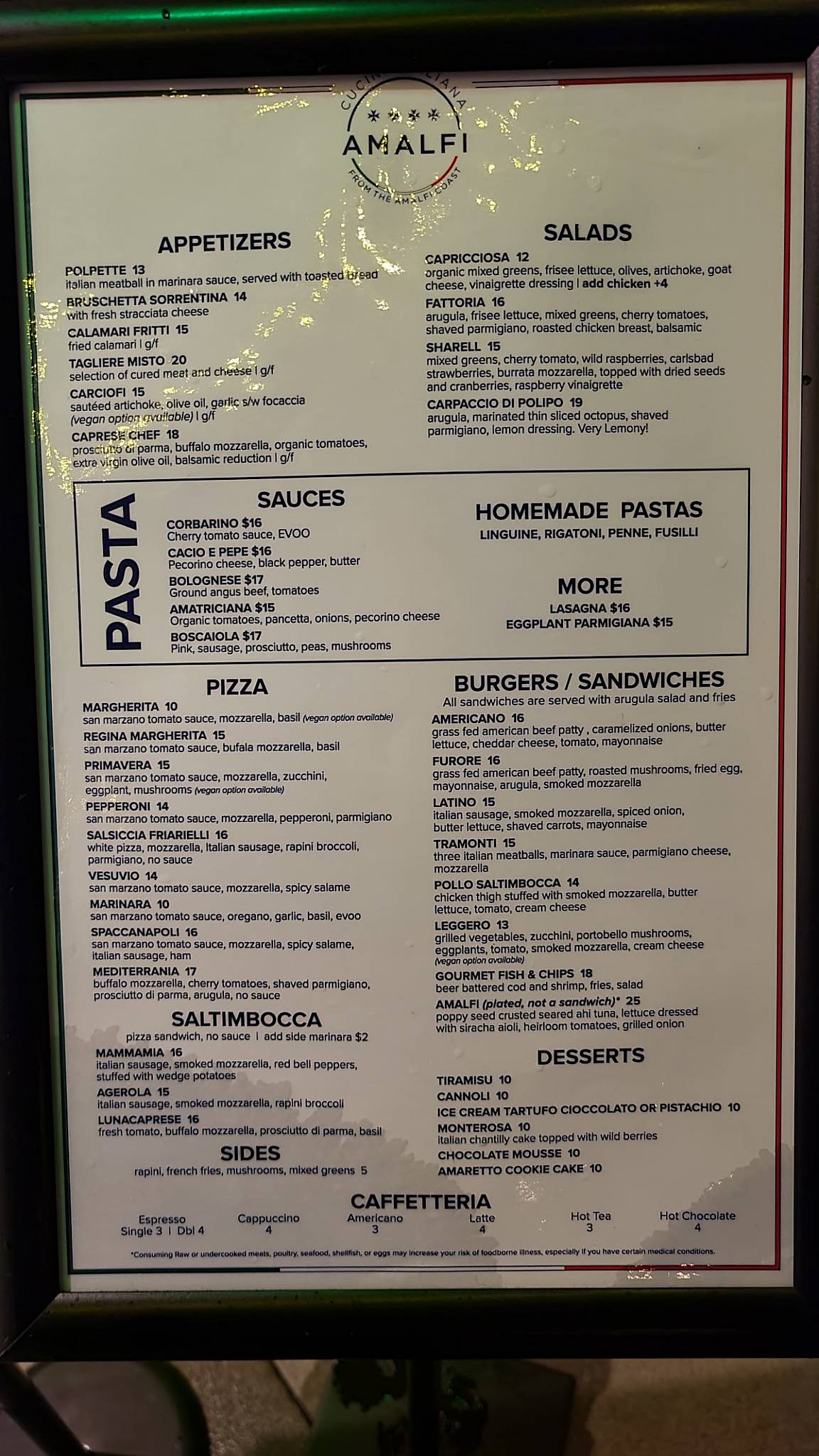 Menu at Decoy Dockside restaurant, San Marcos