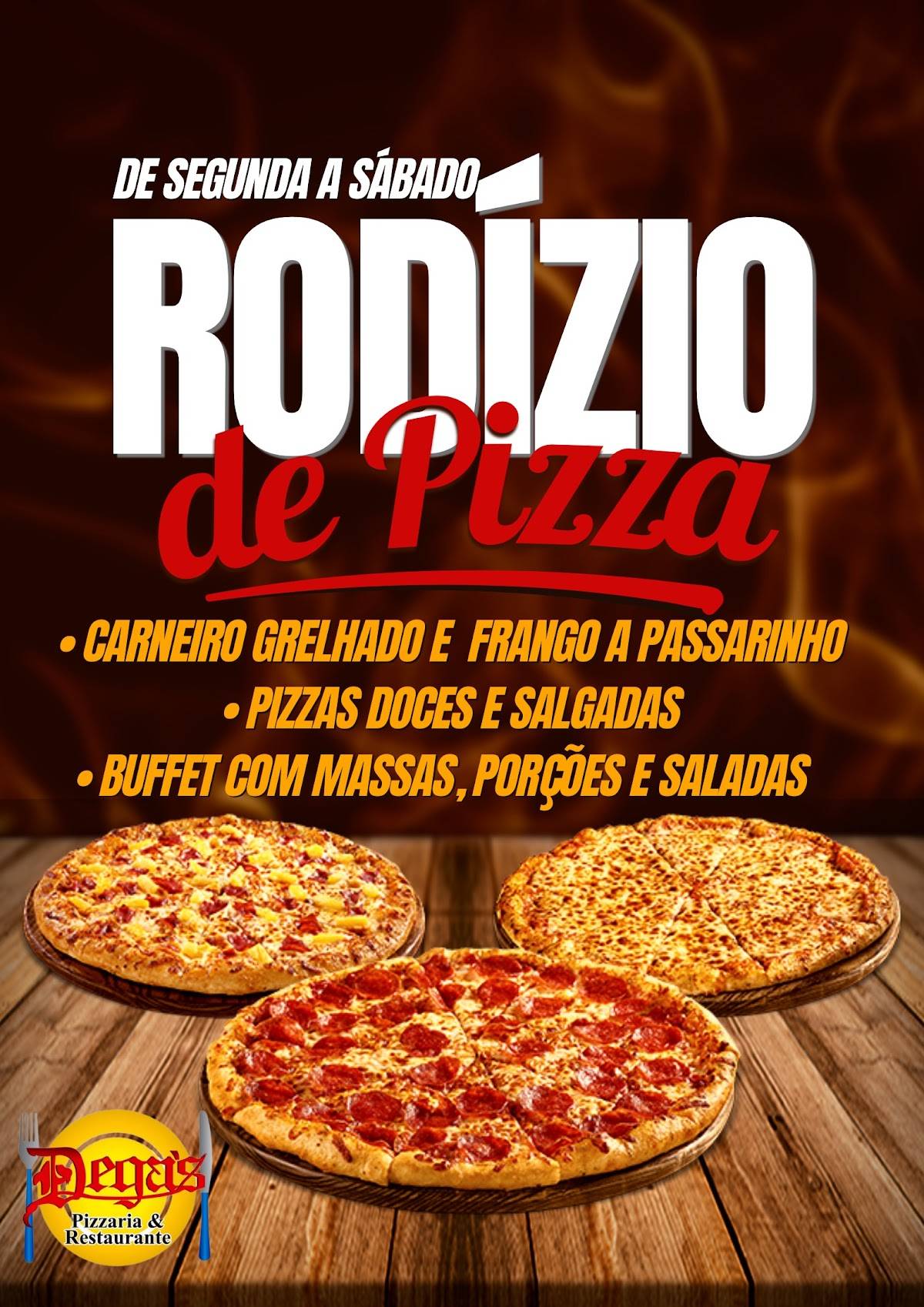 Degas Pizzaria e Restaurante cardápio