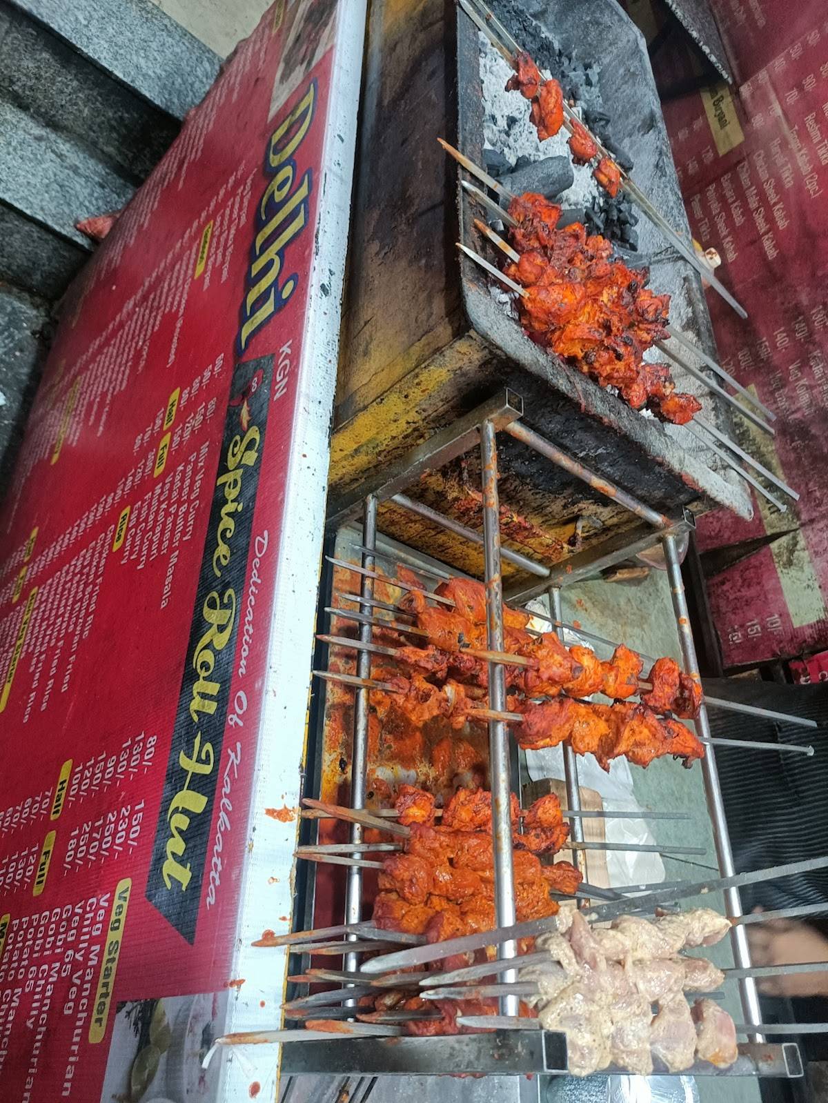 Delhi Spice Roll Hut menu