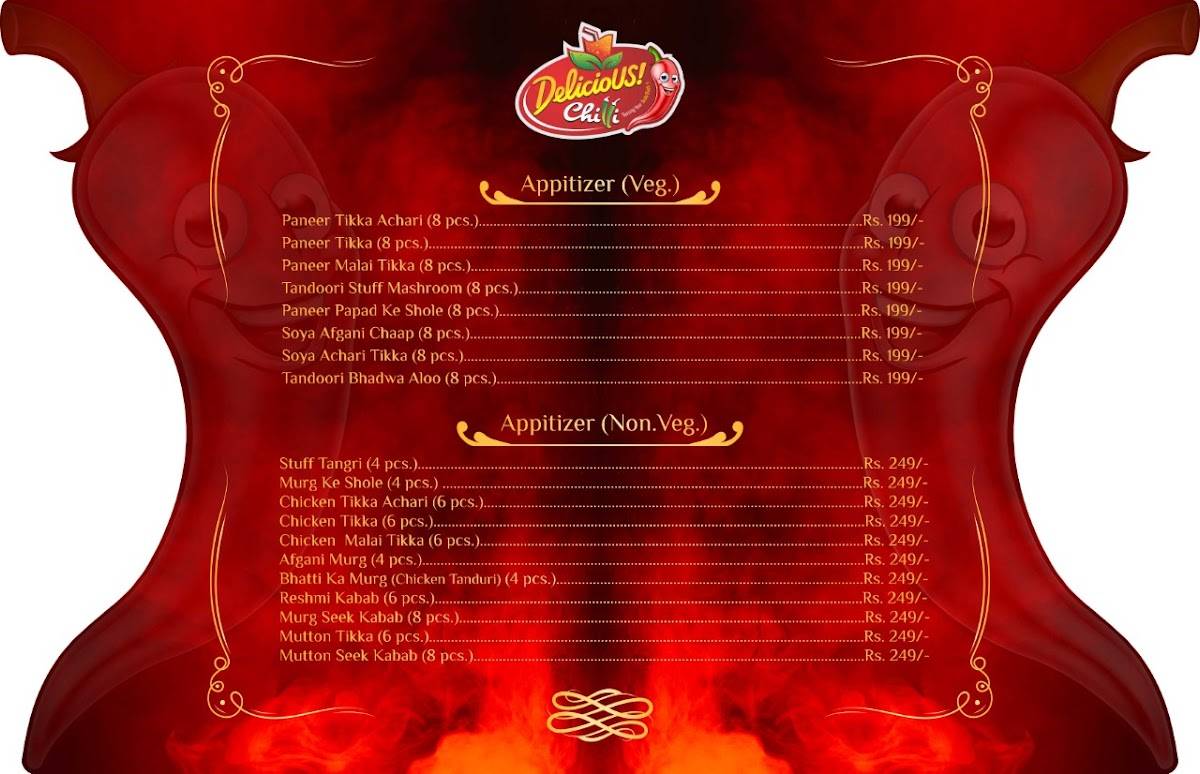 Delicious Chilli menu
