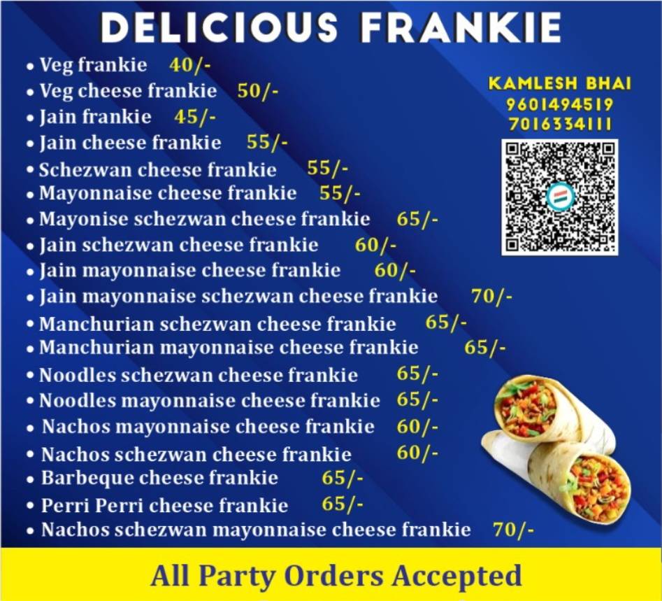 Delicious Frankie Navsari menu