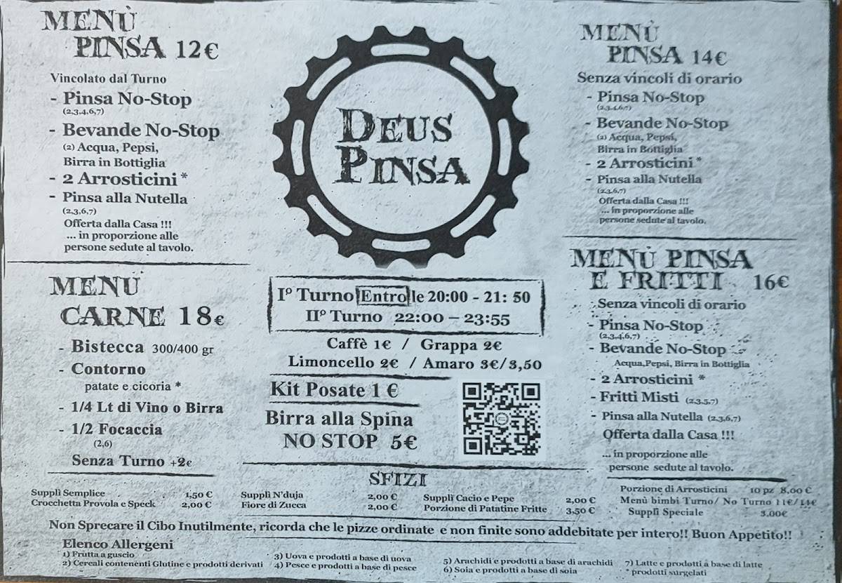 Menu di Deus Pinsa - Centocelle 
