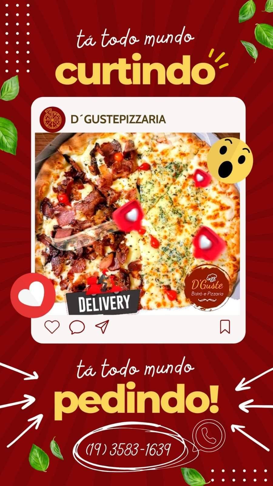 D'guste Bistro e Pizzaria cardápio