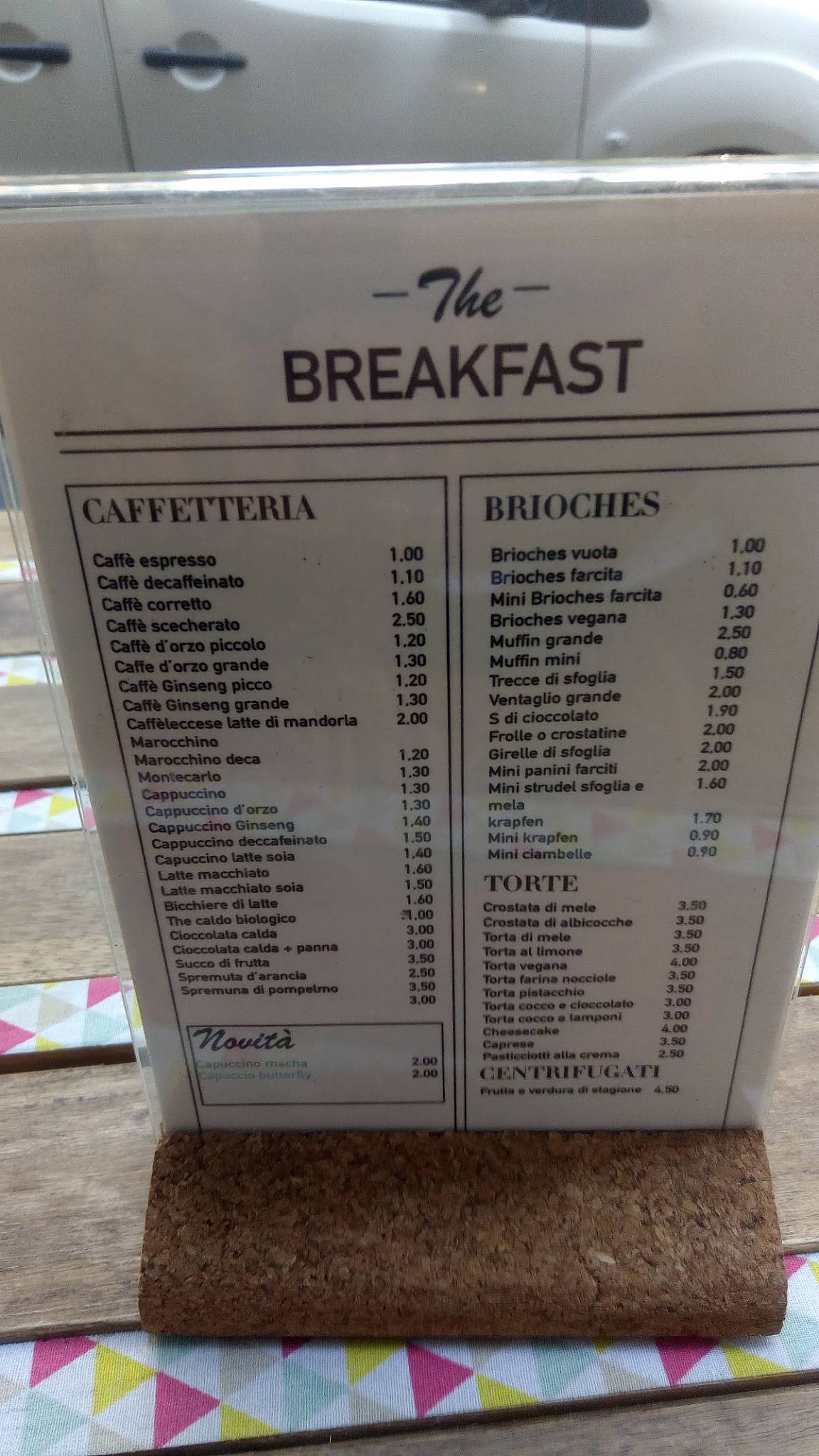 Menu di Disigu@l Caffè 