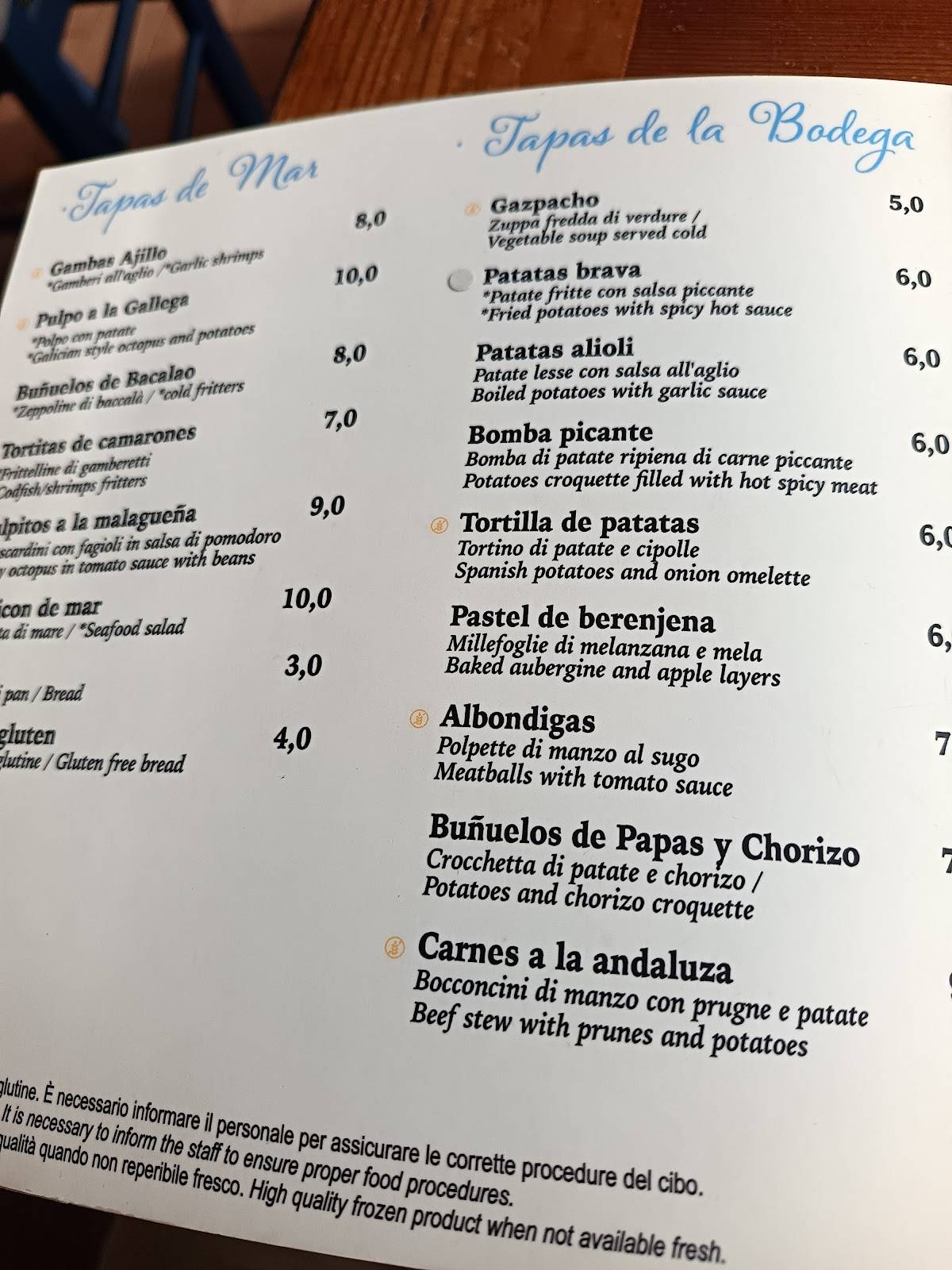 Menu di Don Pepe 