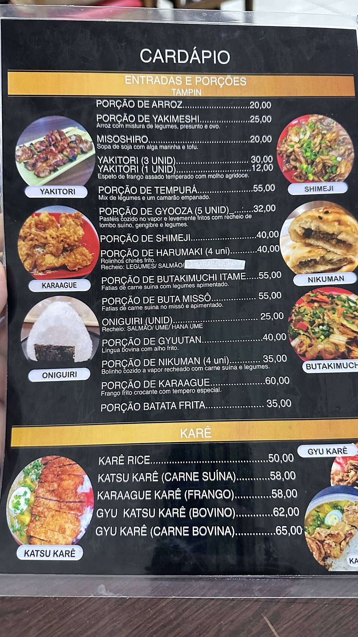 Donburi Manaus cardápio