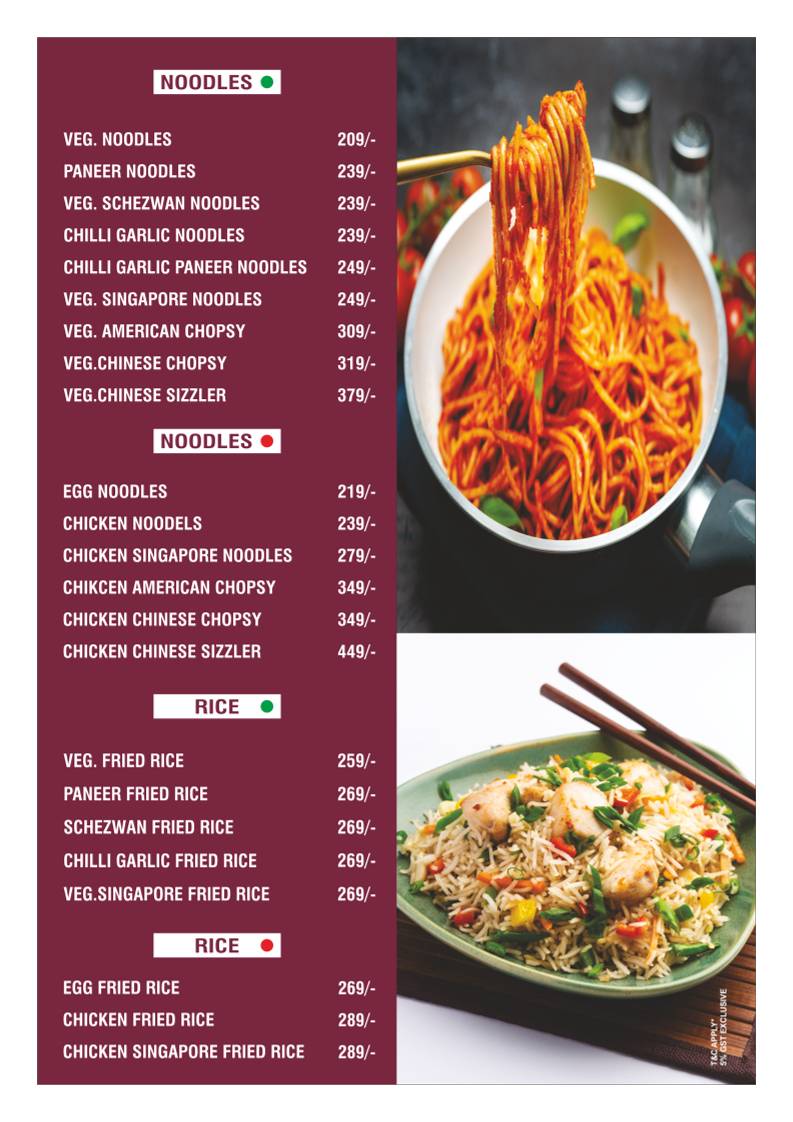 Dream Art Cafe Banquet & Restaurant - Jankipuram menu