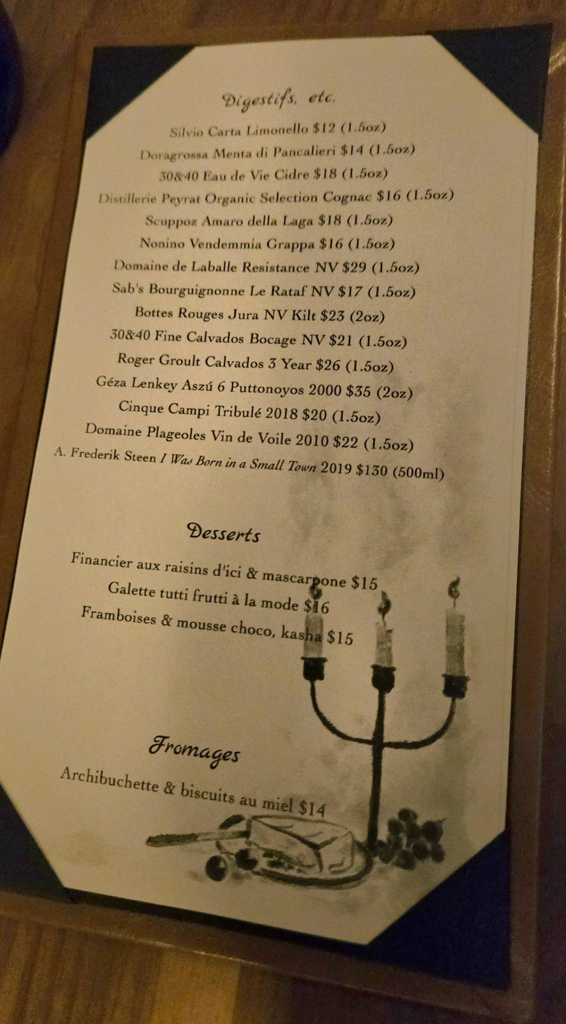 Menu de Dreyfus