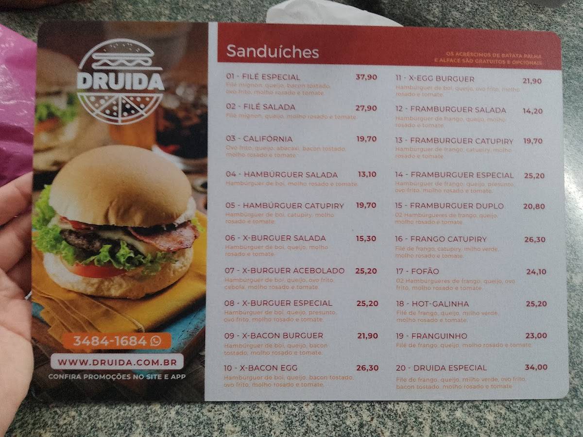 Druida Lanches Ltda cardápio
