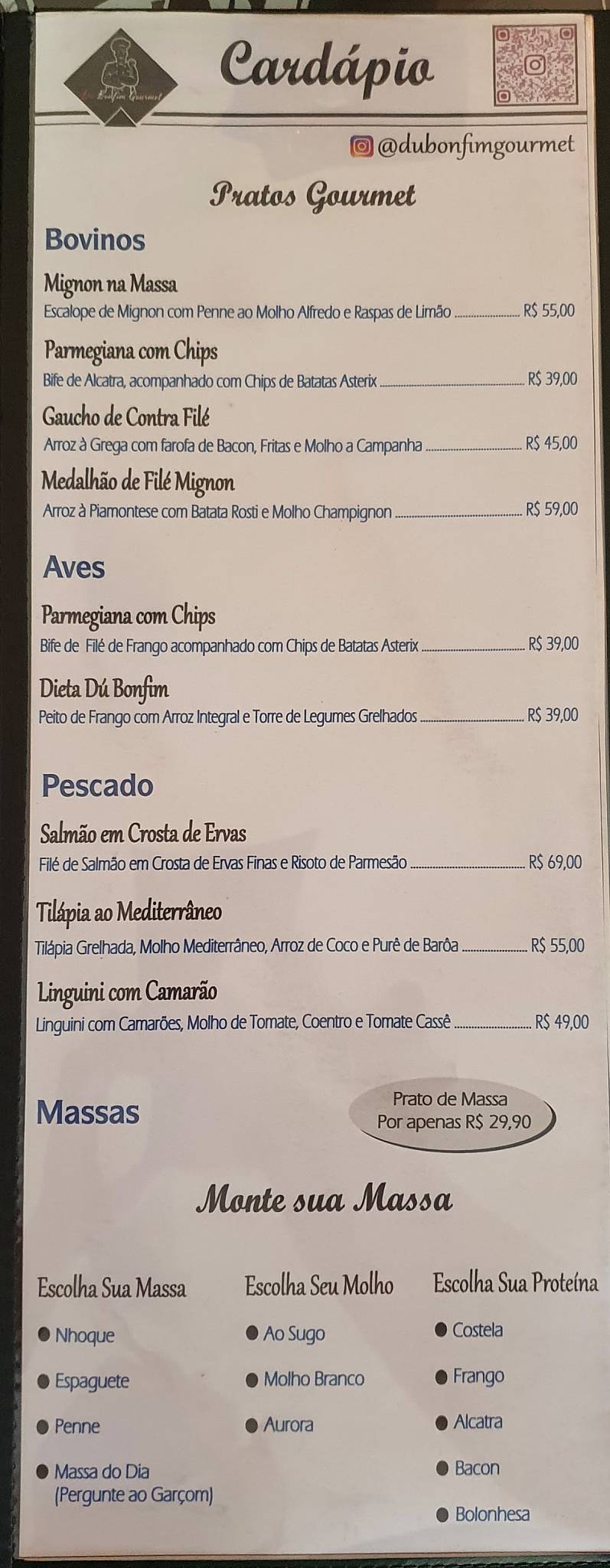 Dú Bonfim Gourmet - Tijuca Tênis Clube - Ed. Sede Segundo andar cardápio
