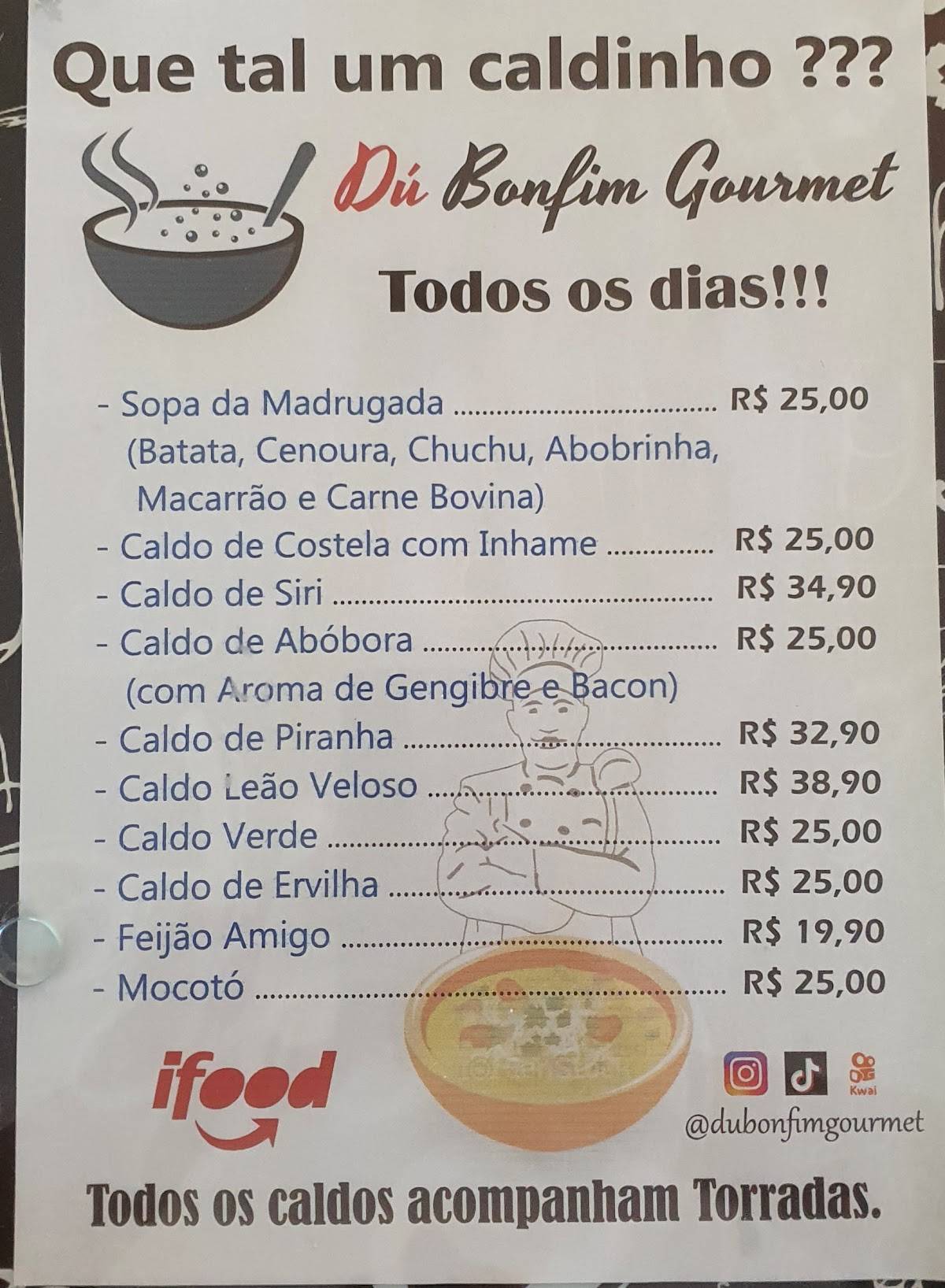 Dú Bonfim Gourmet - Tijuca Tênis Clube - Ed. Sede Segundo andar cardápio