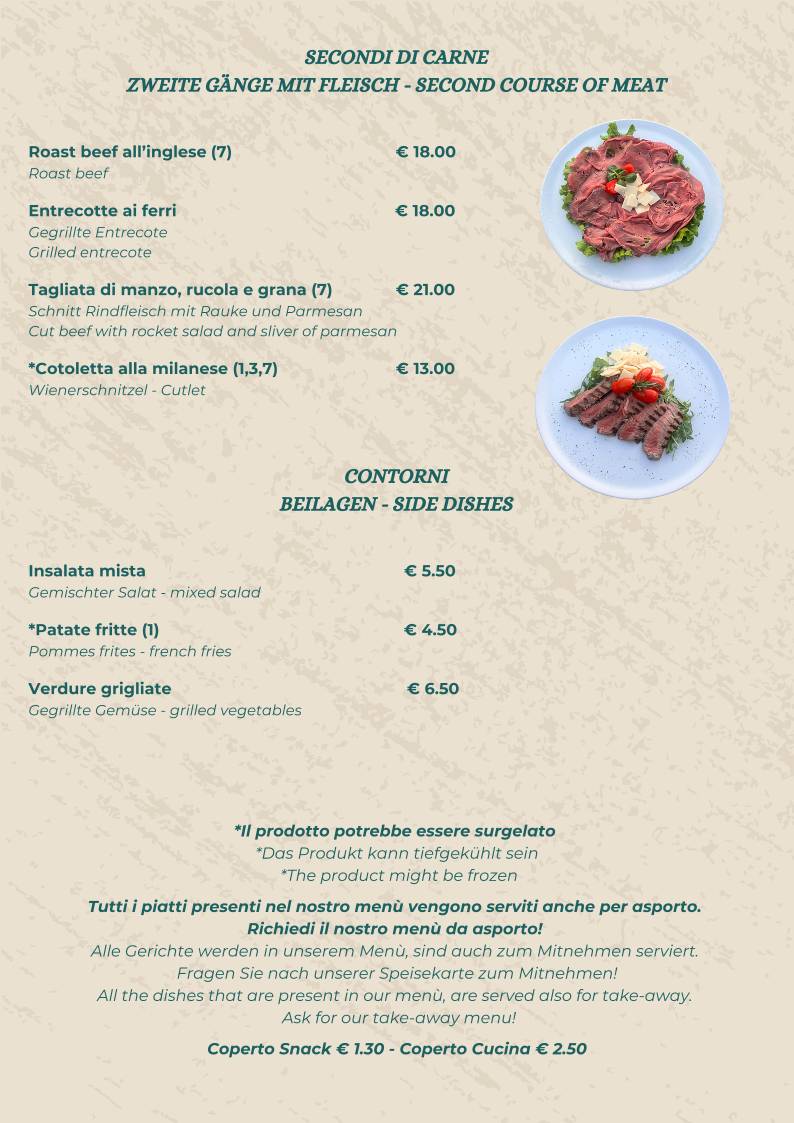 Menu di Pagoda Beach Bar Ristorante 