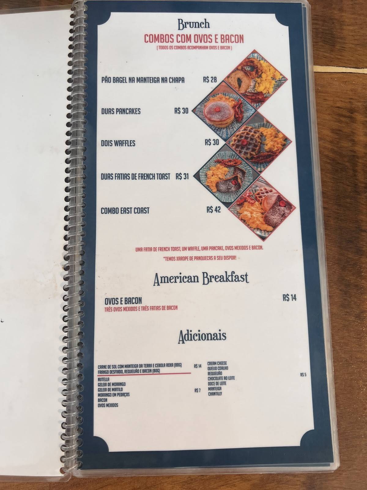 East Coast Coffee Bar cardápio