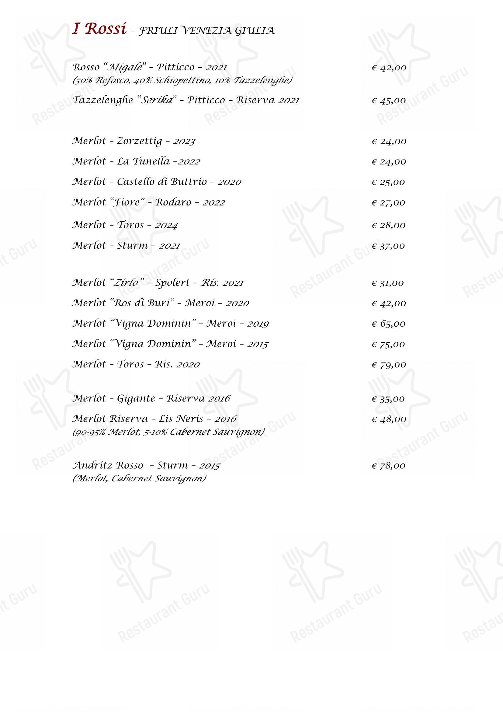 Edelweiss Stube in Sappada - Menu bar