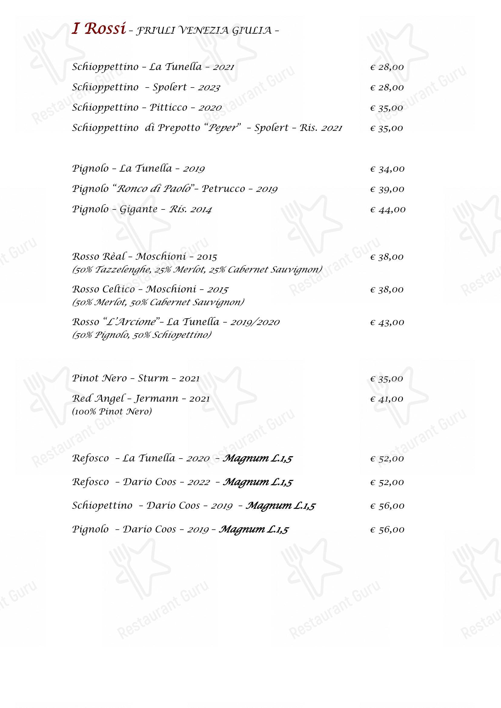 Edelweiss Stube in Sappada - Menu bar