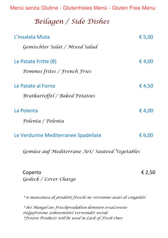 Menu di Edelweiss Stube 
